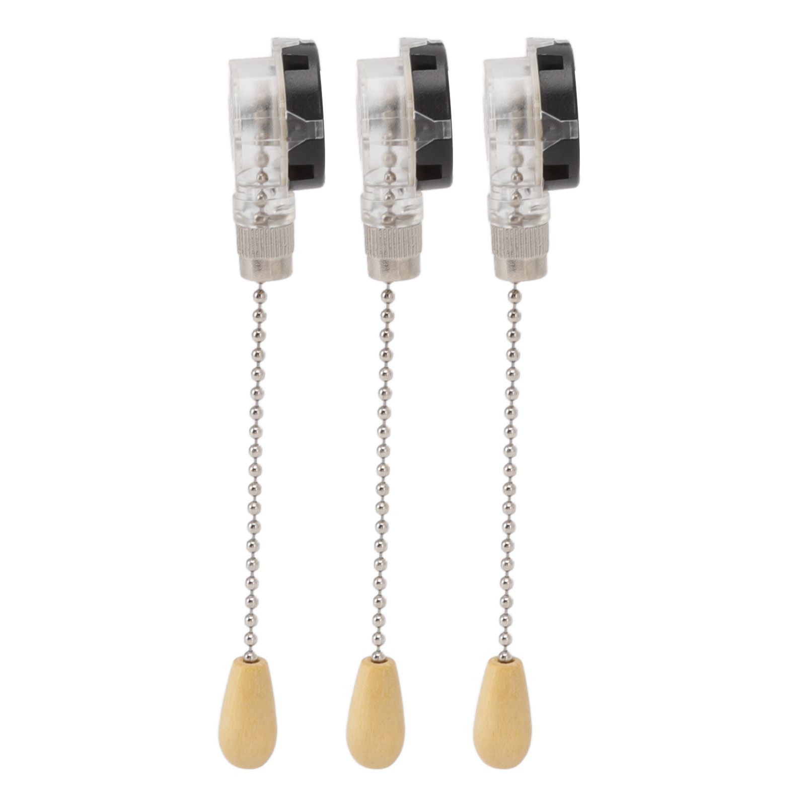 3Pcs Ceiling Fan Lamp Switch Rustproof Replacement Ceiling Light Pull Chain Switch 250V 125V Chrome - Image 5