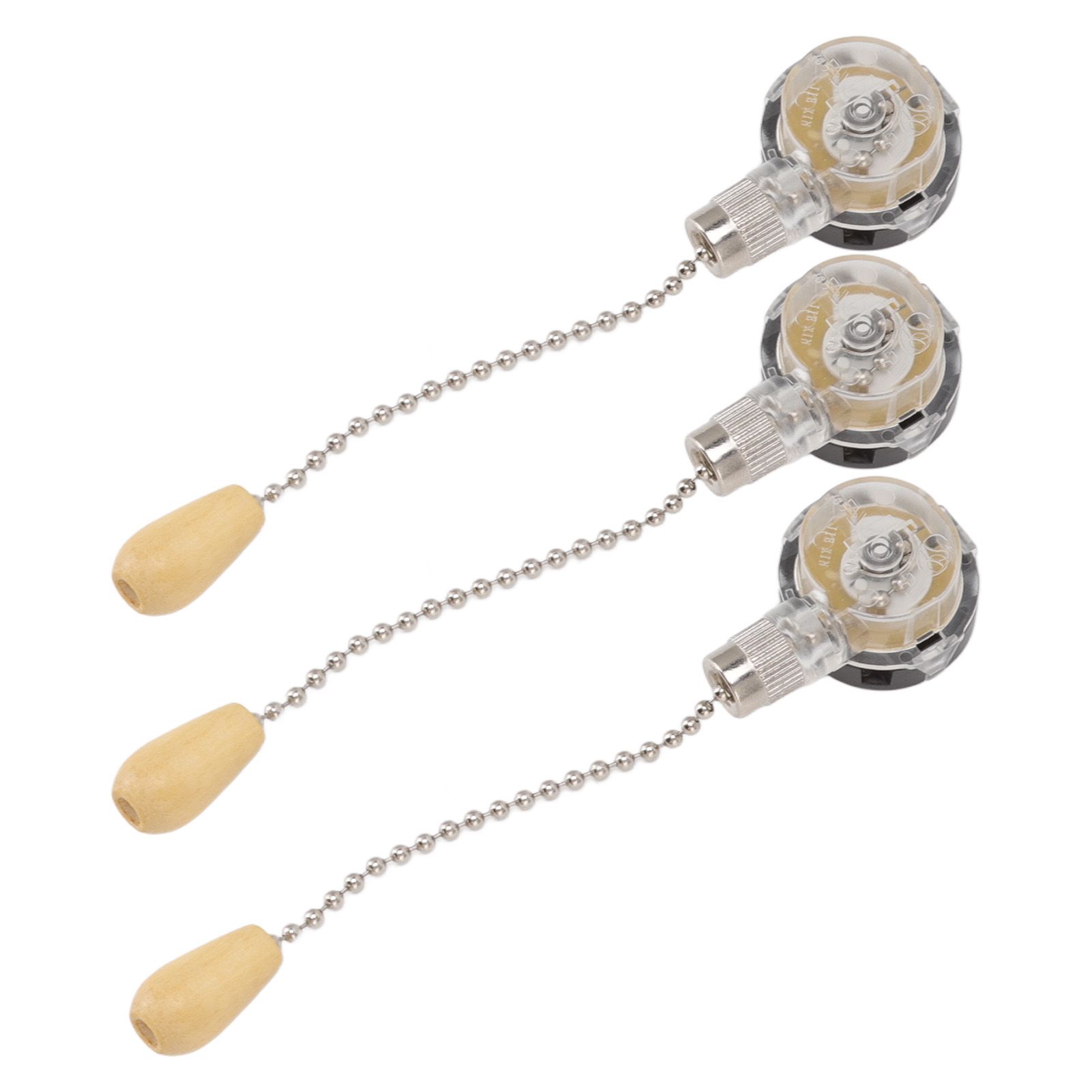 3Pcs Ceiling Fan Lamp Switch Rustproof Replacement Ceiling Light Pull Chain Switch 250V 125V Chrome - Image 6