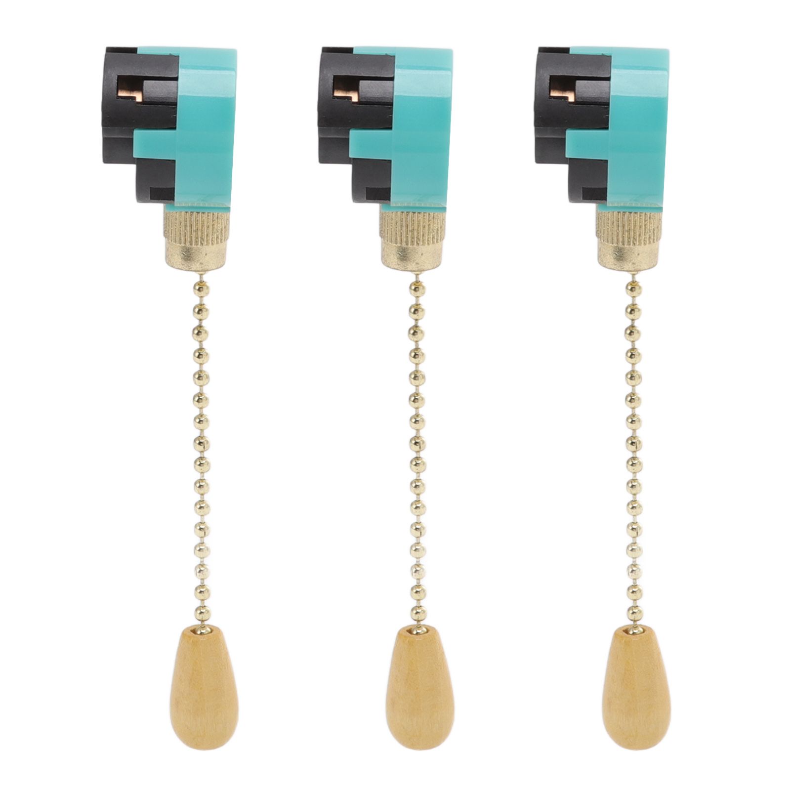 3Pcs Ceiling Light Pull Chain Switch 3 Speed 4 Wire Ceiling Fan Lamp Switch for Ceiling Lamp Fan Lamp Wall Lamp Gold - Image 7