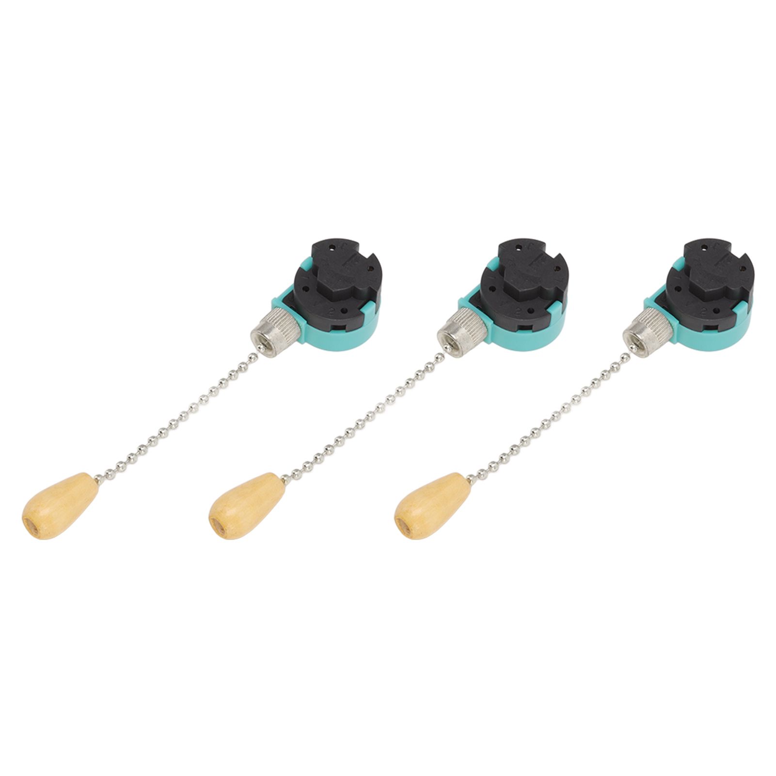 3Pcs Ceiling Light Pull Chain Switch 3 Speed 4 Wire Ceiling Fan Lamp Switch for Ceiling Lamp Fan Lamp Wall Lamp Chrome - Image 2