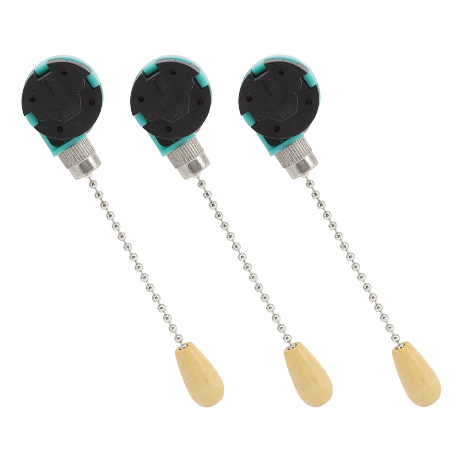 3Pcs Ceiling Light Pull Chain Switch 3 Speed 4 Wire Ceiling Fan Lamp Switch for Ceiling Lamp Fan Lamp Wall Lamp Chrome - Image 8