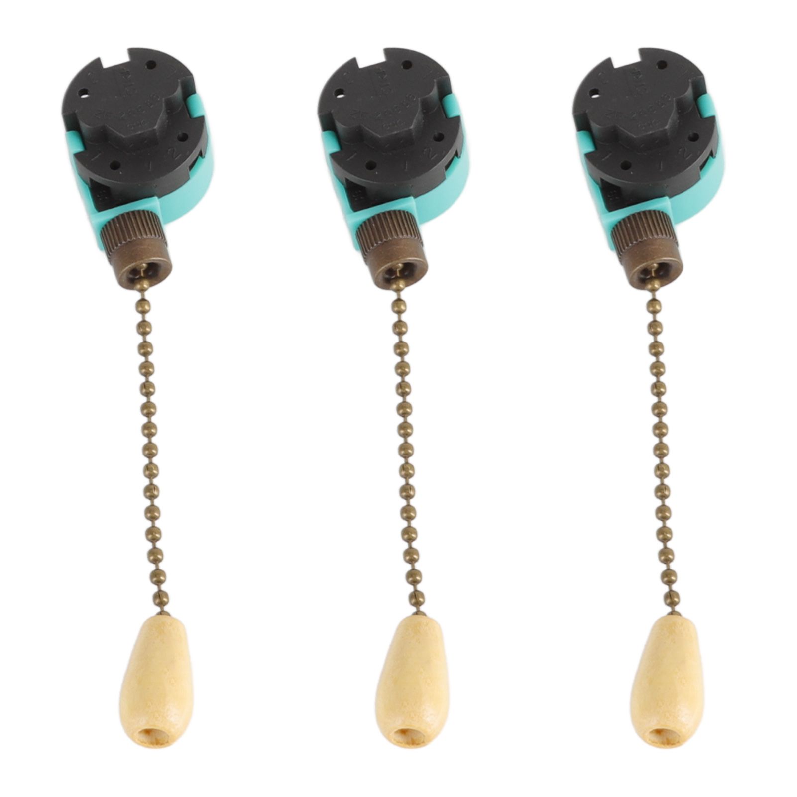 3Pcs Ceiling Light Pull Chain Switch 3 Speed 4 Wire Ceiling Fan Lamp Switch for Ceiling Lamp Fan Lamp Wall Lamp Bronze - Image 4