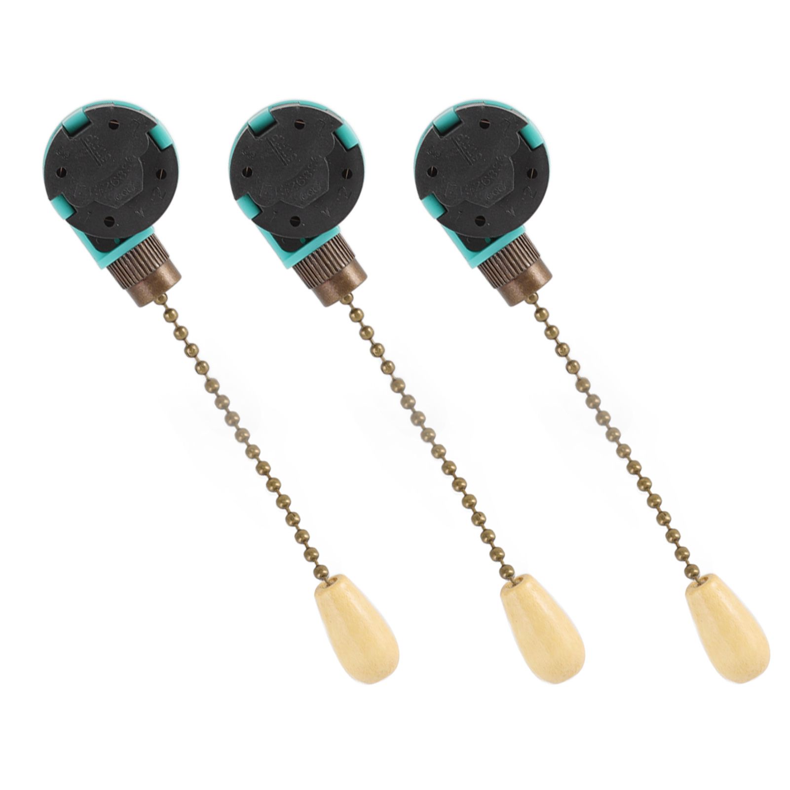3Pcs Ceiling Light Pull Chain Switch 3 Speed 4 Wire Ceiling Fan Lamp Switch for Ceiling Lamp Fan Lamp Wall Lamp Bronze - Image 8