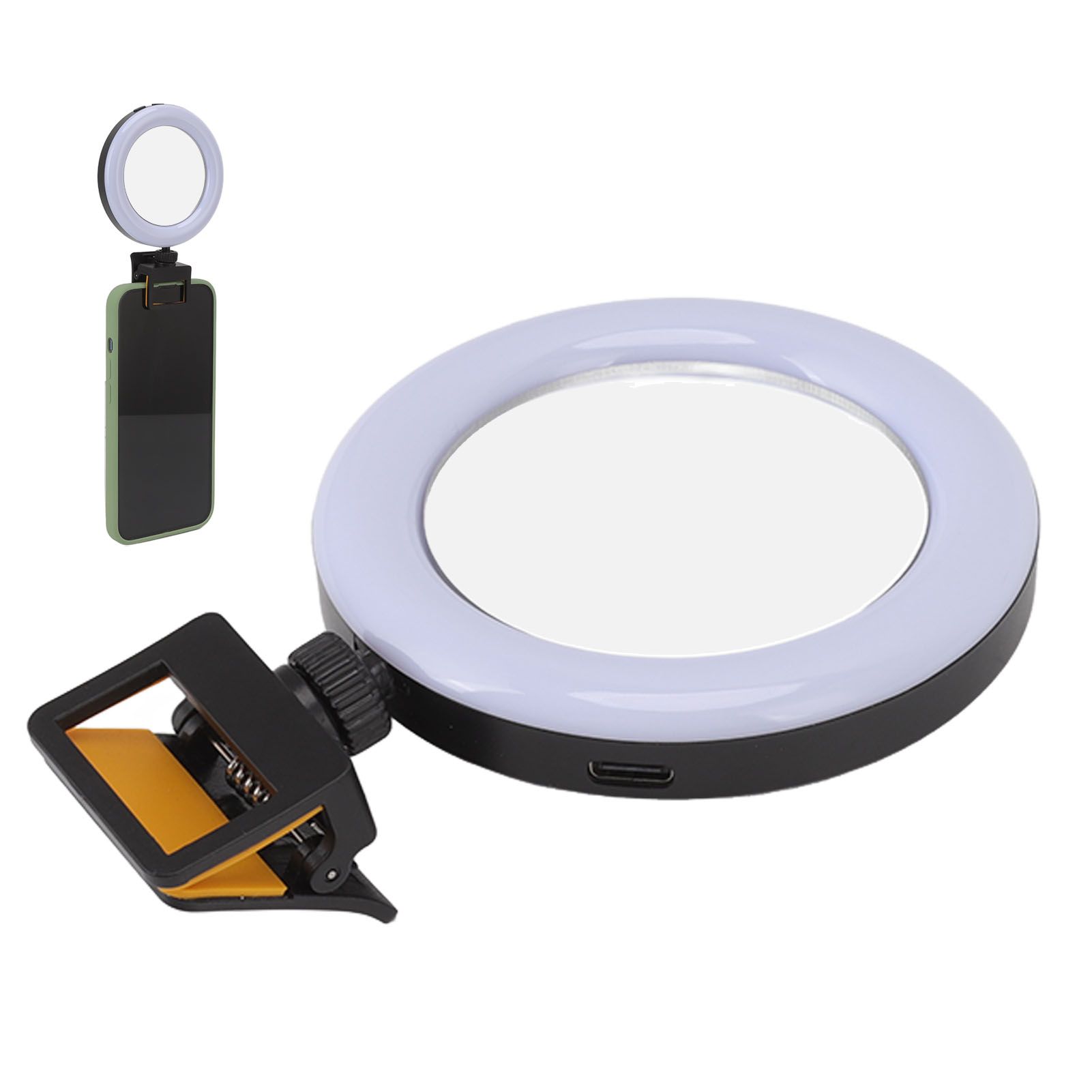 Rechargeable Portable Clip On Selfie Ring Light USB Charging Mini Clip On Selfie Ring Light for Smartphone Mobile Phone Photographing - Image 7
