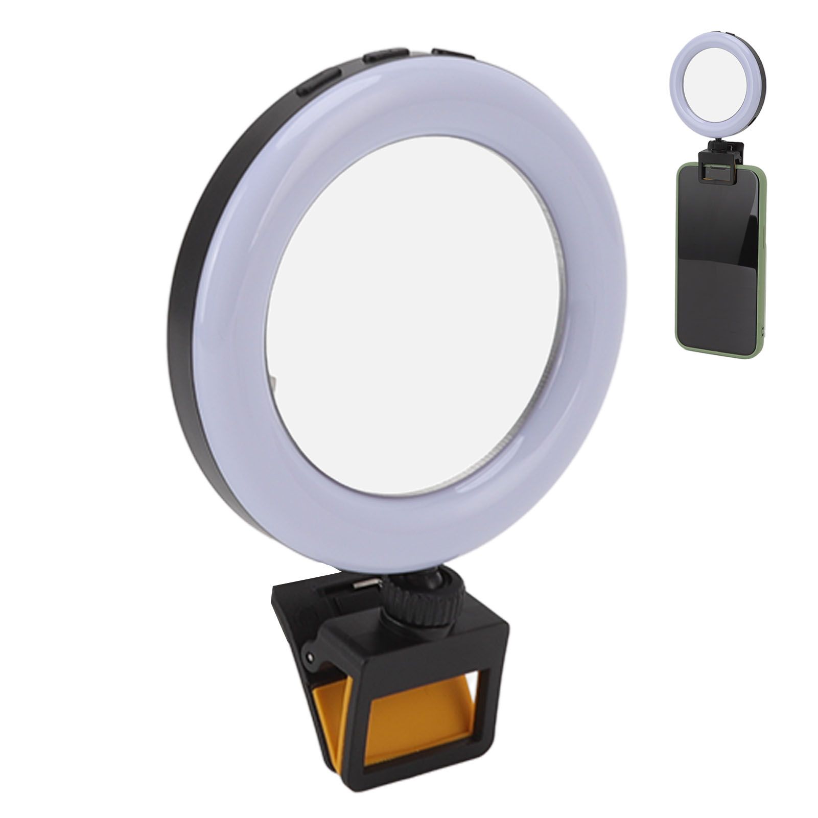 Rechargeable Portable Clip On Selfie Ring Light USB Charging Mini Clip On Selfie Ring Light for Smartphone Mobile Phone Photographing - Image 8