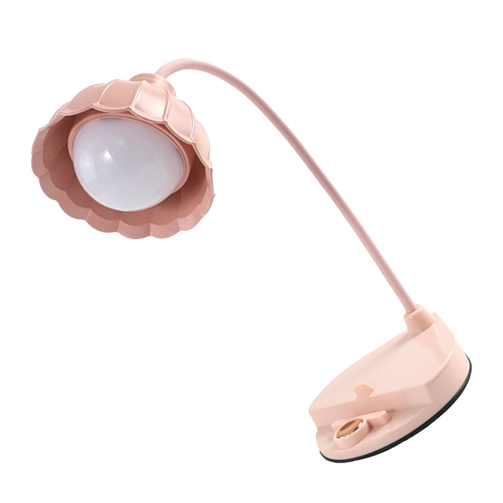 LED Reading Light Plastic Flower Shaped Touch Sensitive USB Charging Folding Table Lamp for Bedroom Dormitory Pink - Image 4
