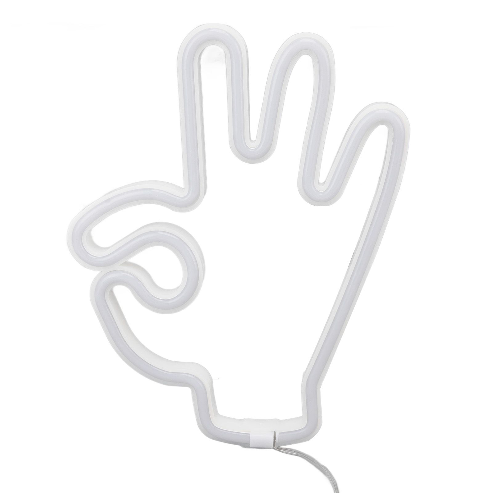 Hand Finger Neon Light OK Shaped LED Neon Sign Battery USB and Battery Powered Wall Decor Light for Home Bedroom - Image 2