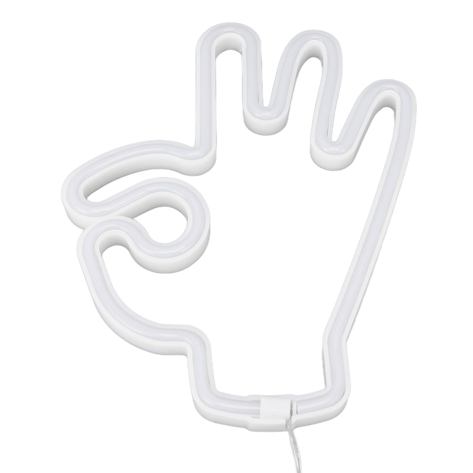 Hand Finger Neon Light OK Shaped LED Neon Sign Battery USB and Battery Powered Wall Decor Light for Home Bedroom - Image 6