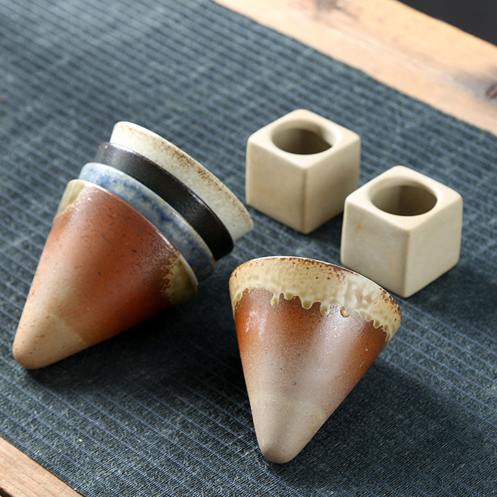 200mL Japanese Pottery Mug Coffee Mug Latte Cup with Base Ceramic Mug - Image 3