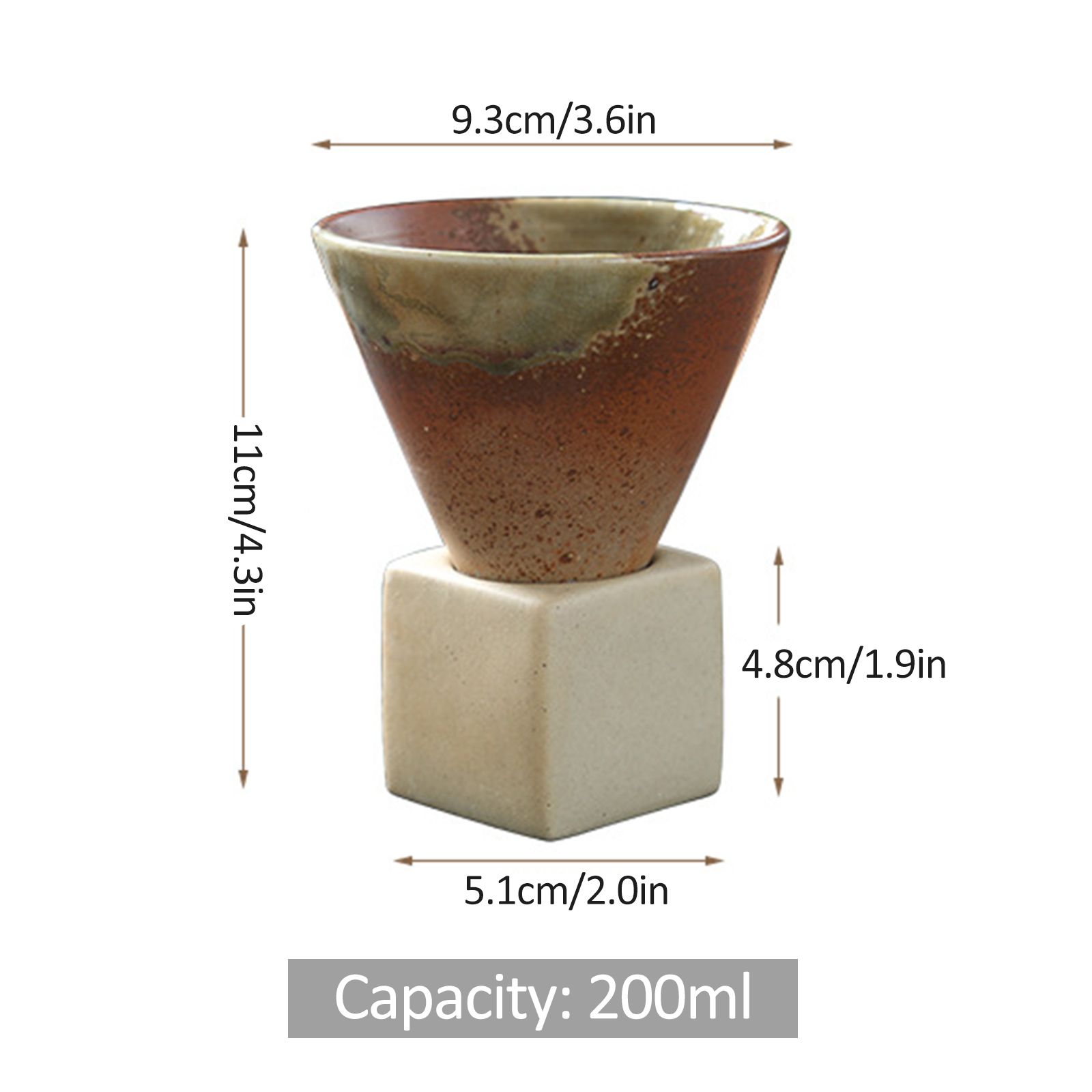 200mL Japanese Pottery Mug Coffee Mug Latte Cup with Base Ceramic Mug - Image 4