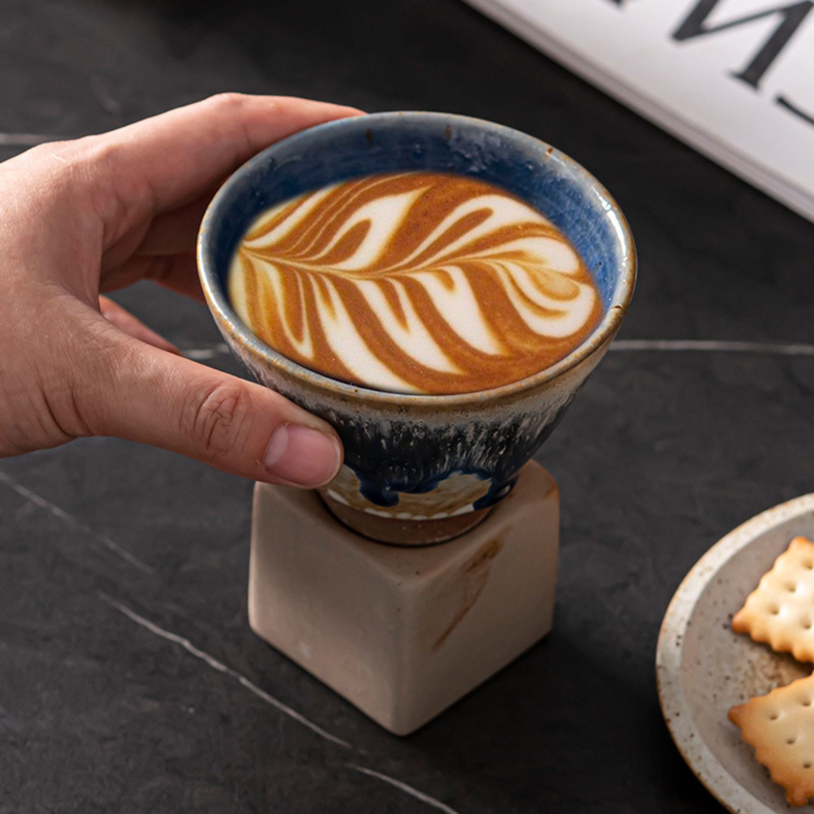 200mL Japanese Pottery Mug Coffee Mug Latte Cup with Base Ceramic Mug - Image 5