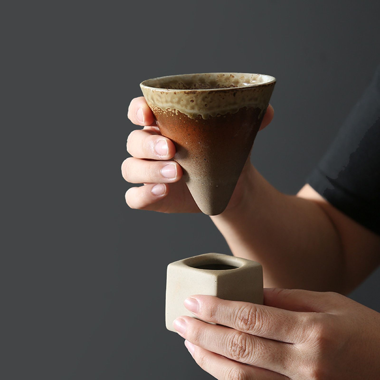 200mL Japanese Pottery Mug Coffee Mug Latte Cup with Base Ceramic Mug - Image 7