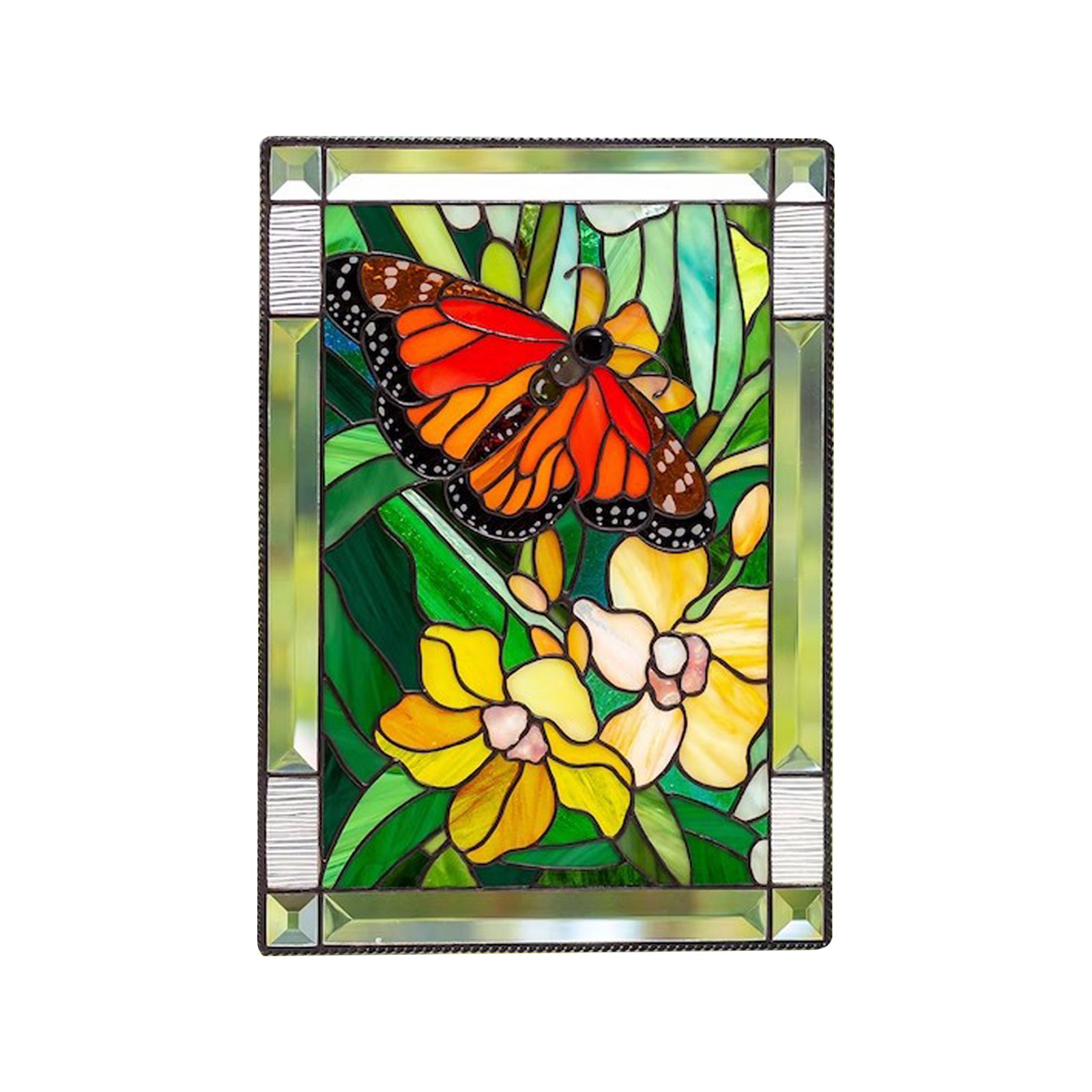 Cardinal Stained Window Panel Glass Window Hanging For Wall Decoration - Image 1