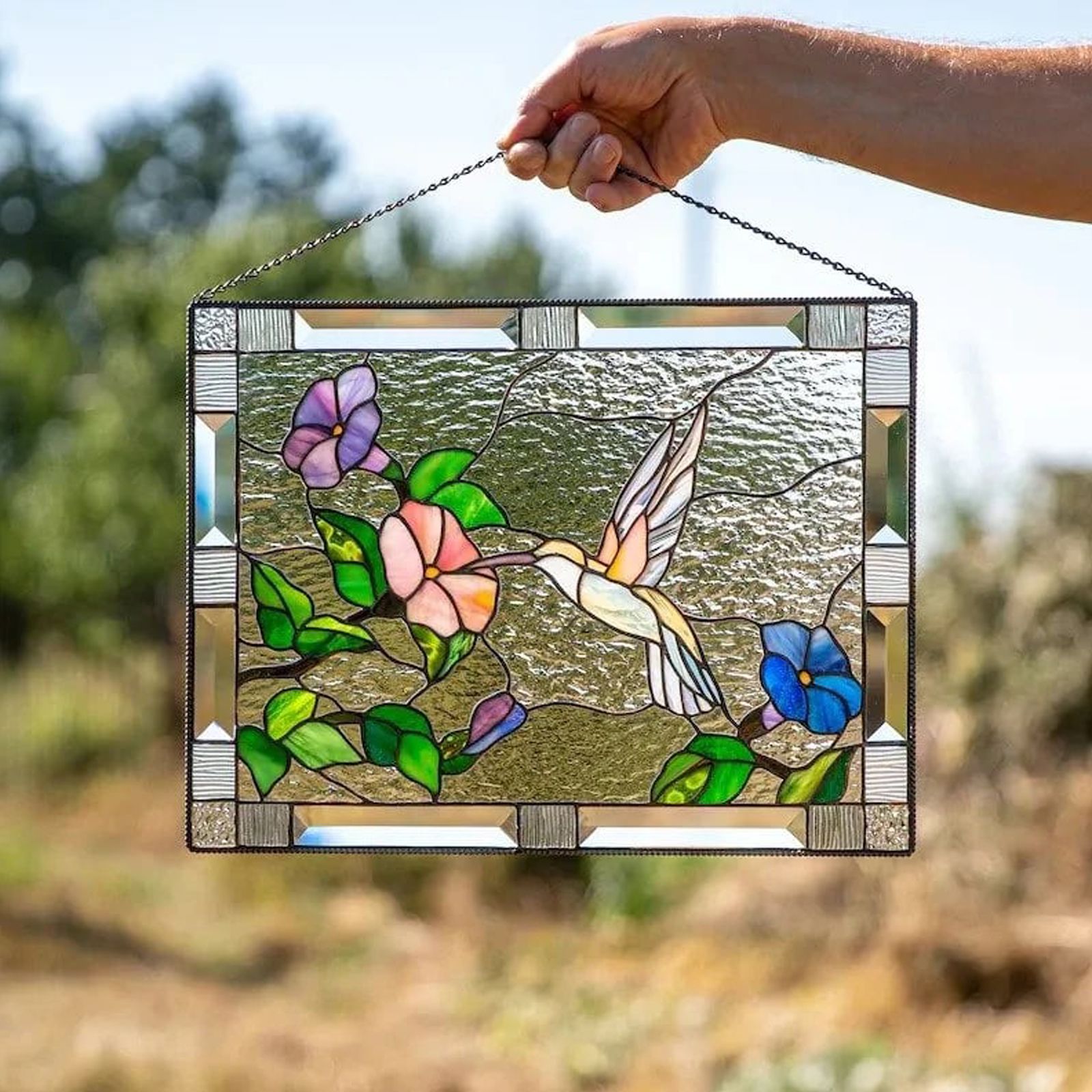 Cardinal Stained Window Panel Glass Window Hanging For Wall Decoration - Image 3