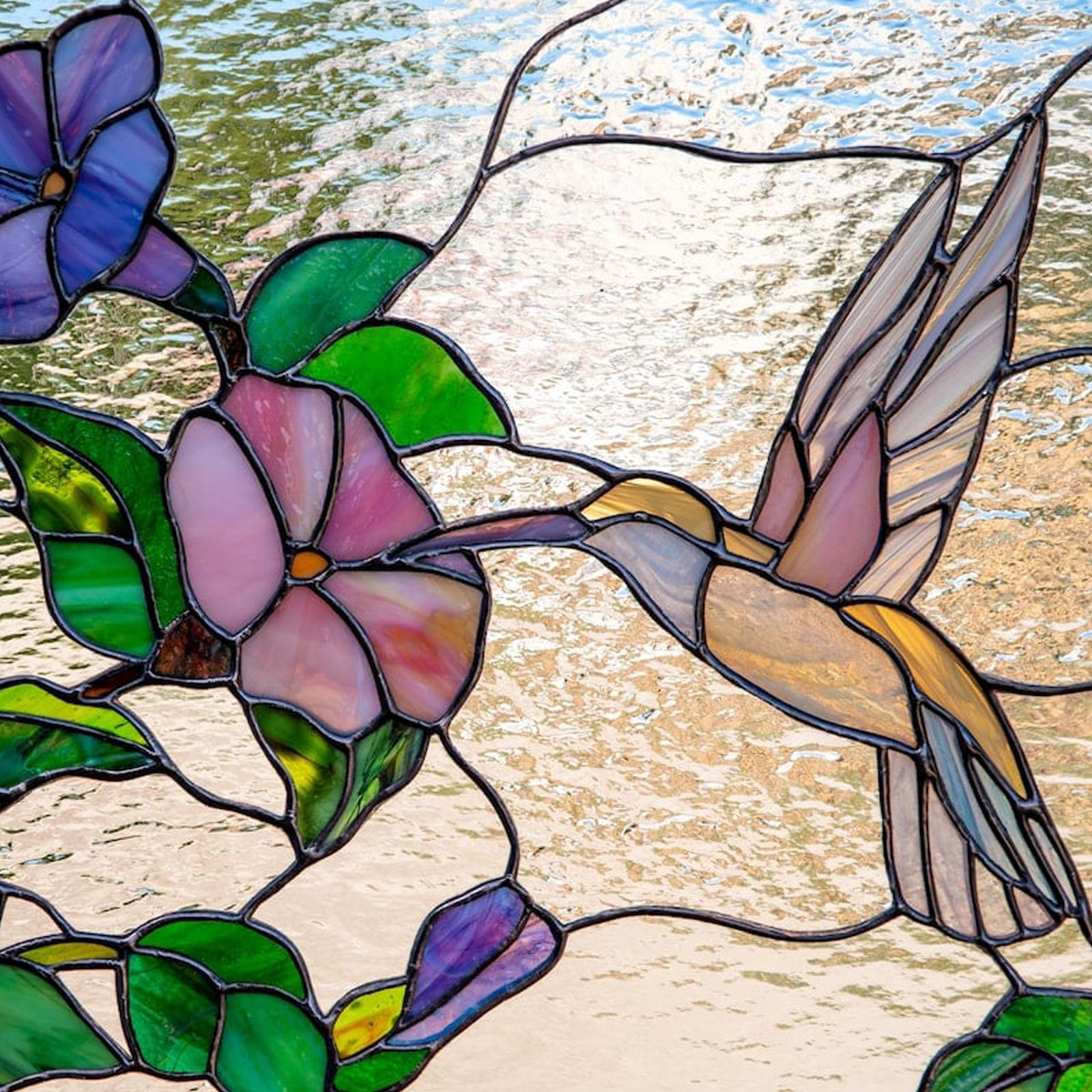 Cardinal Stained Window Panel Glass Window Hanging For Wall Decoration - Image 5