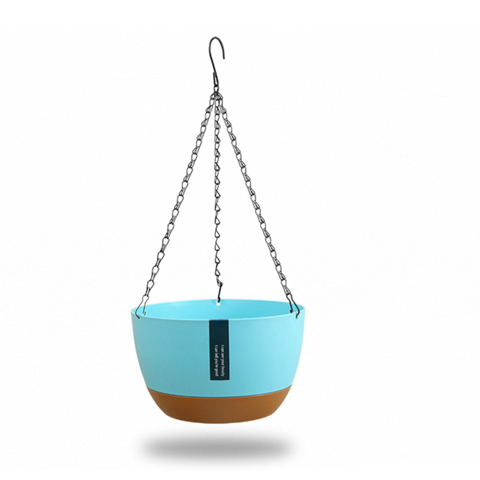 Hanging Double Chain Hanging Basket Planter Home Balcony Indoor Automatic Water Absorbing Basin - Image 1