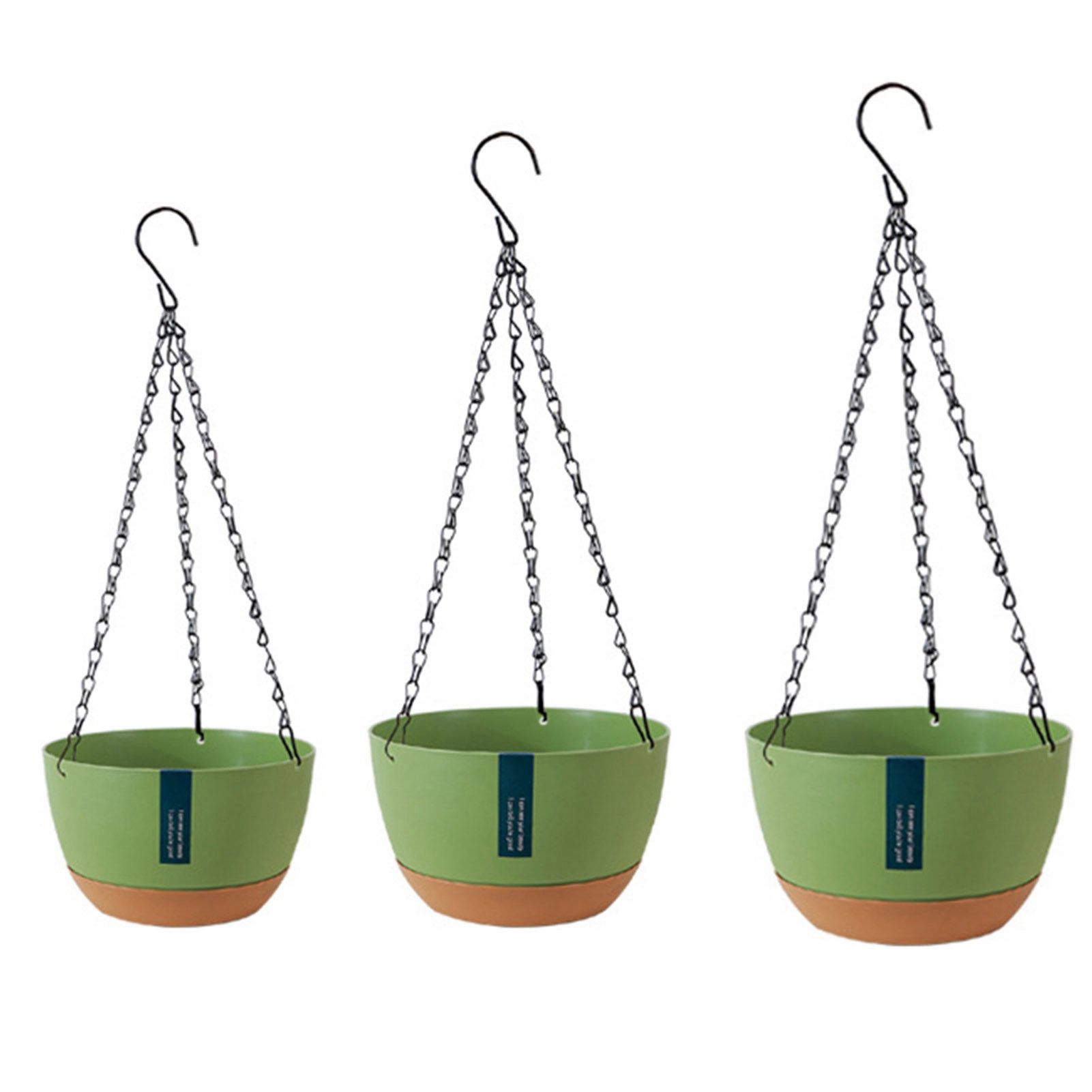 Hanging Double Chain Hanging Basket Planter Home Balcony Indoor Automatic Water Absorbing Basin - Image 3