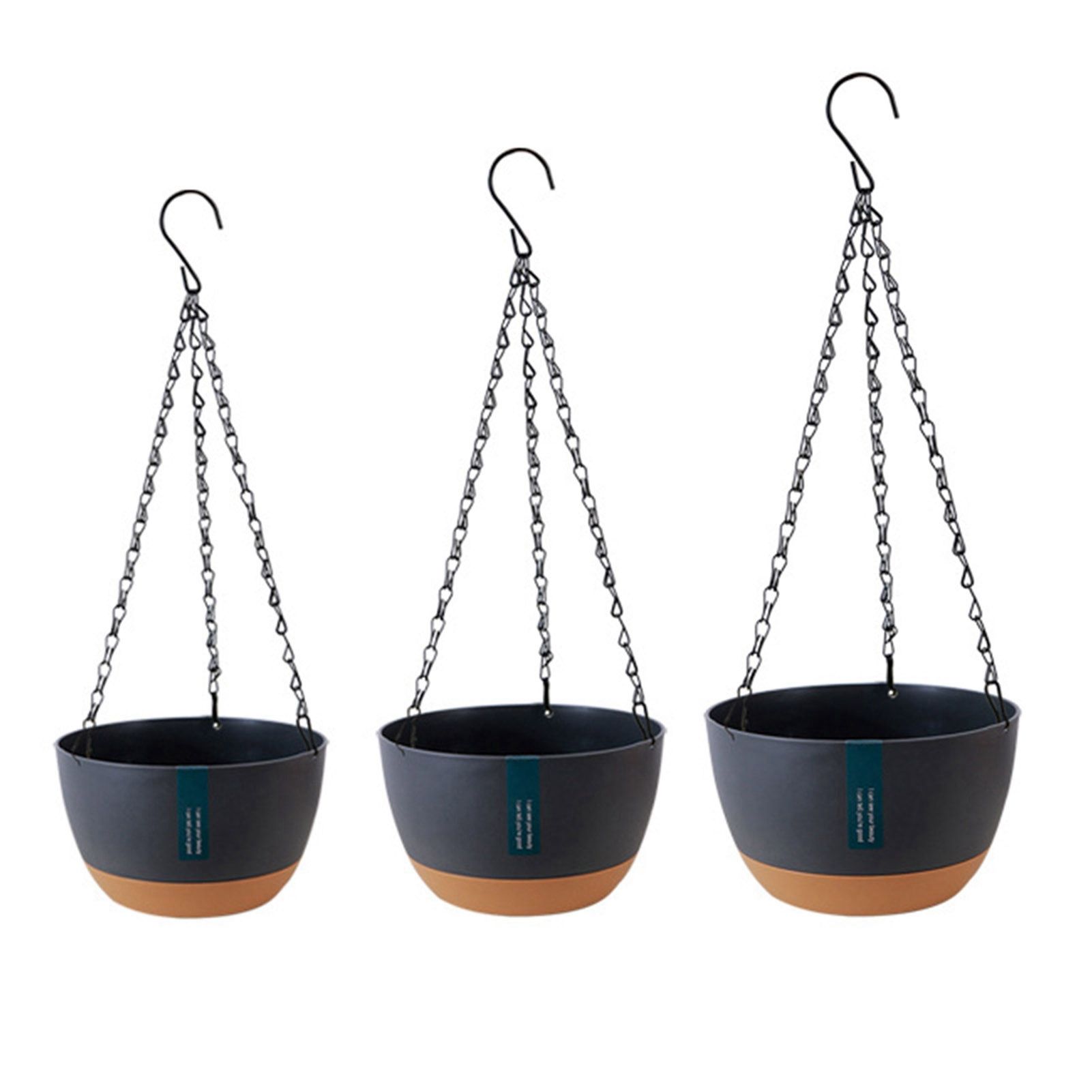 Hanging Double Chain Hanging Basket Planter Home Balcony Indoor Automatic Water Absorbing Basin - Image 2