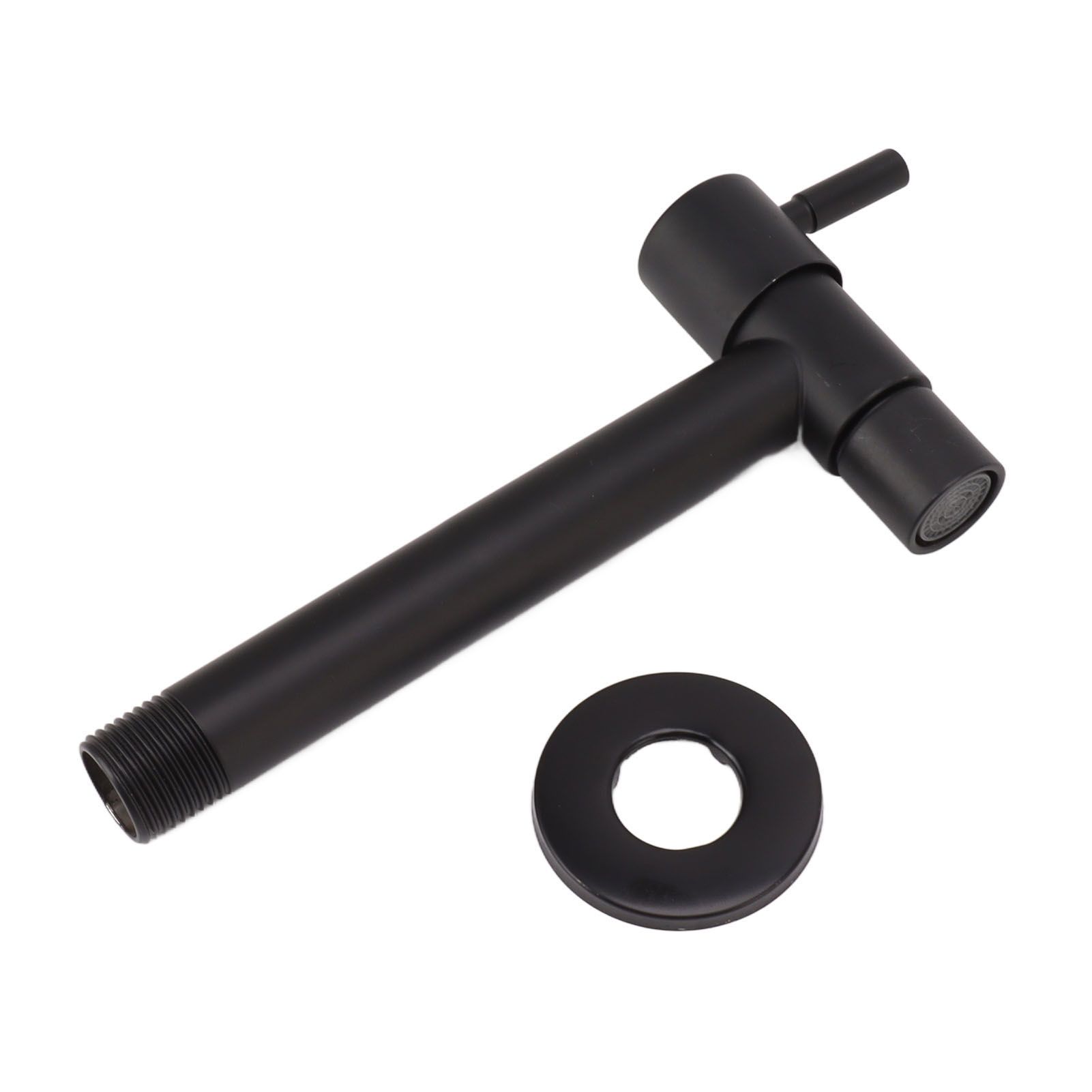 G1/2 Wall Mounted Cold Water Tap 304 Stainless Steel Single Handle Cold Faucet Bathroom Garden Faucet Tap Black for Mop Pool - Image 1