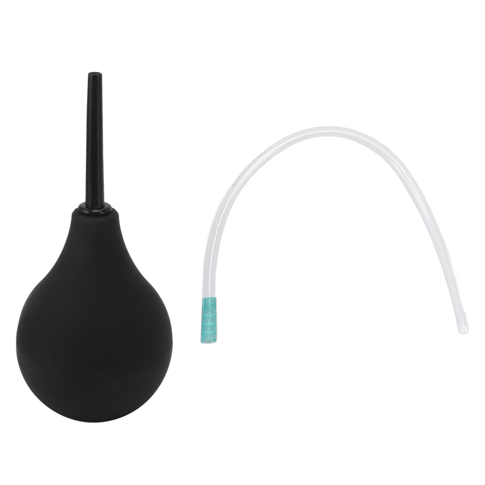 Enema Bulb Kit Silicone Douche Bulb with Single Use Hose Women Enemator Astriction Anal Cleaner Black 160ml - Image 1