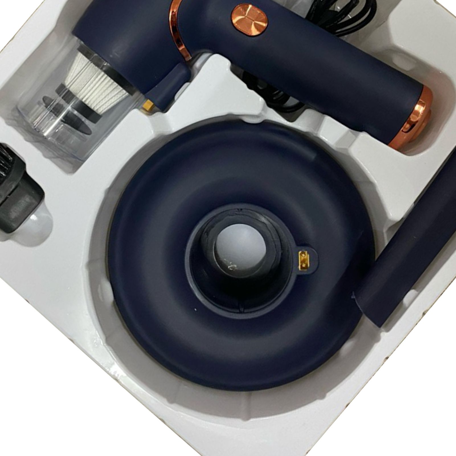 Vacuum Mite Cleaner Portable Cordless Lightweight Handheld Vacuum Dust Mite Cleaner for Home Mattress Car Dark Blue - Image 7