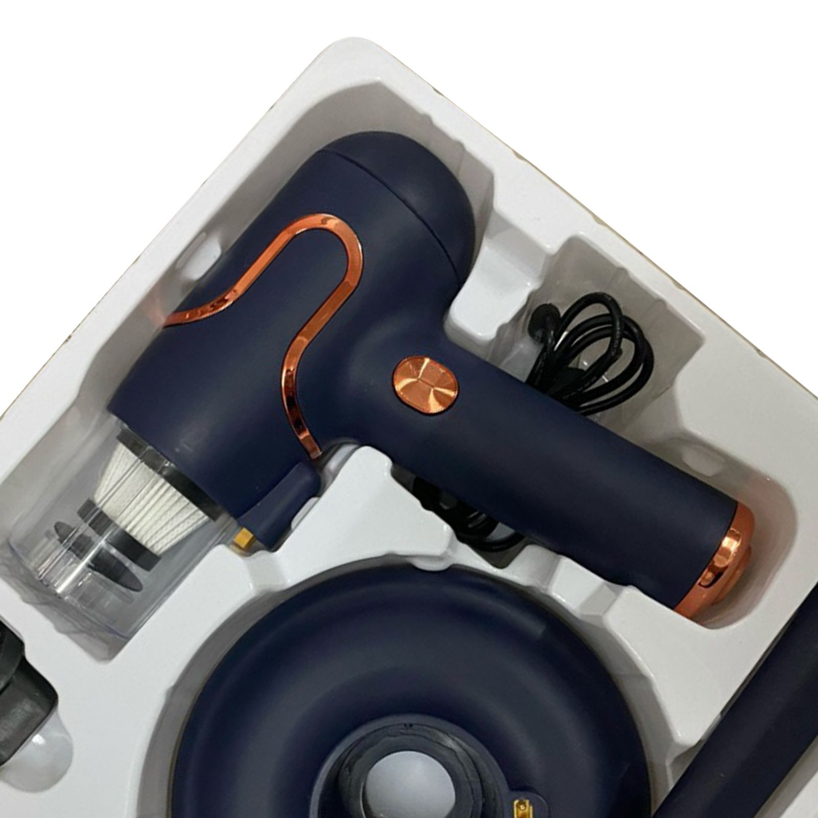 Vacuum Mite Cleaner Portable Cordless Lightweight Handheld Vacuum Dust Mite Cleaner for Home Mattress Car Dark Blue - Image 8