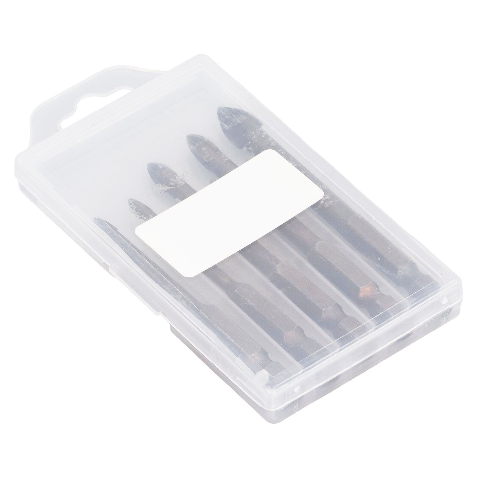 Drill Bit Set Unique Cross Design Cemented Carbide Hex Power Bits for Glass Ceramic Glass Tile Full Tile Brick Wall Wood 5 Piece Set - Image 1