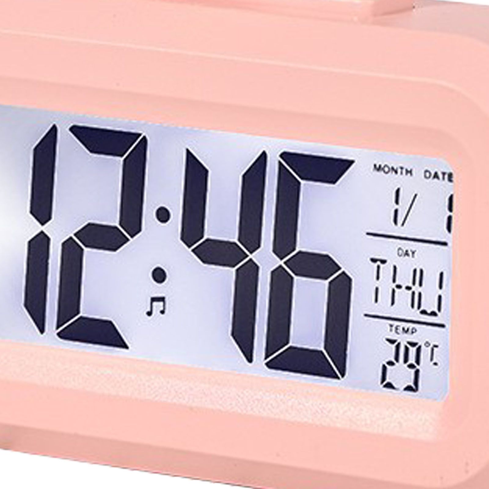 Electronic Clock Cute Cartoon LED Screen Desktop Electronic Alarm Data Time Calendar Temperature Clock Pink Piggy - Image 8