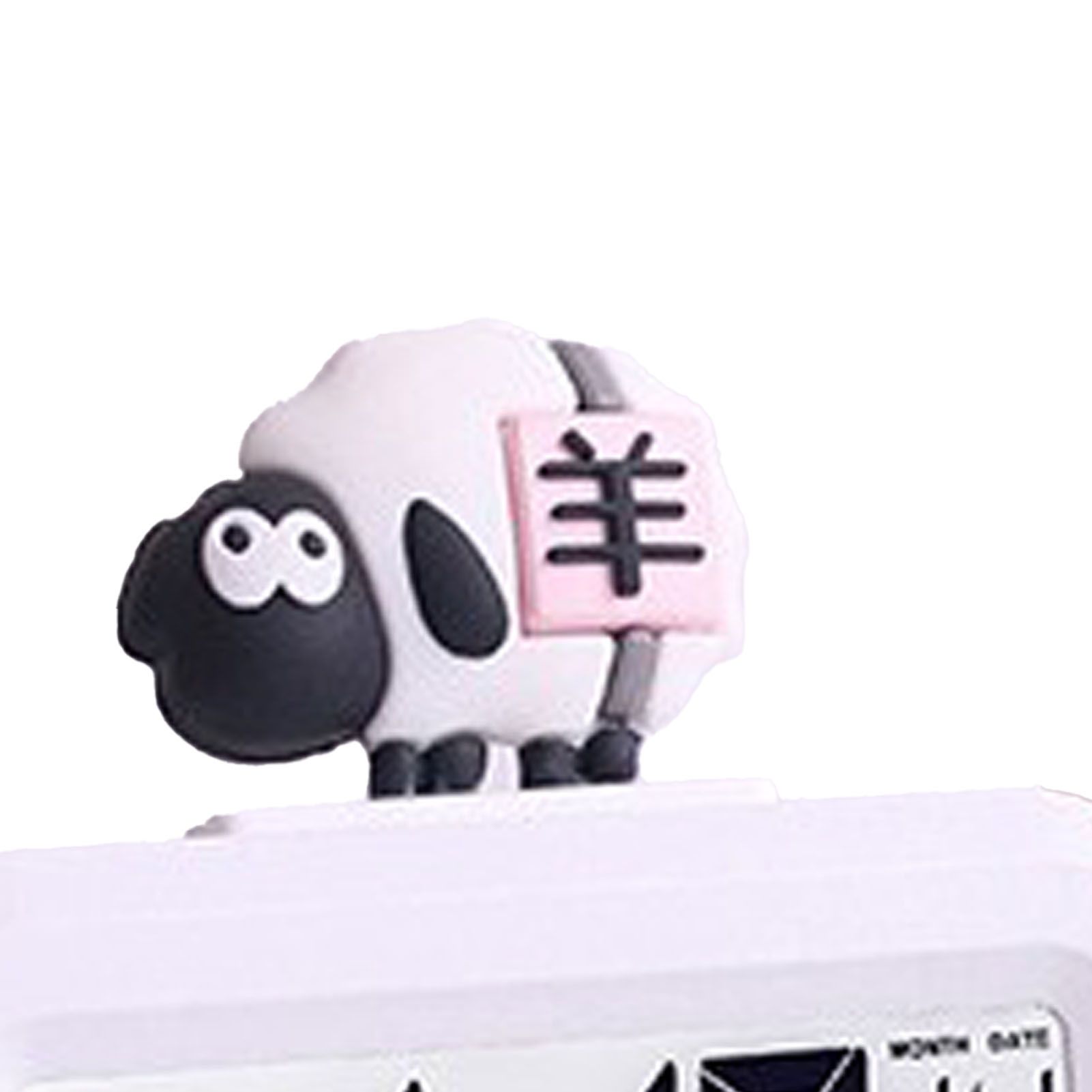 Electronic Clock Cute Cartoon LED Screen Desktop Electronic Alarm Data Time Calendar Temperature Clock White Sheep - Image 7