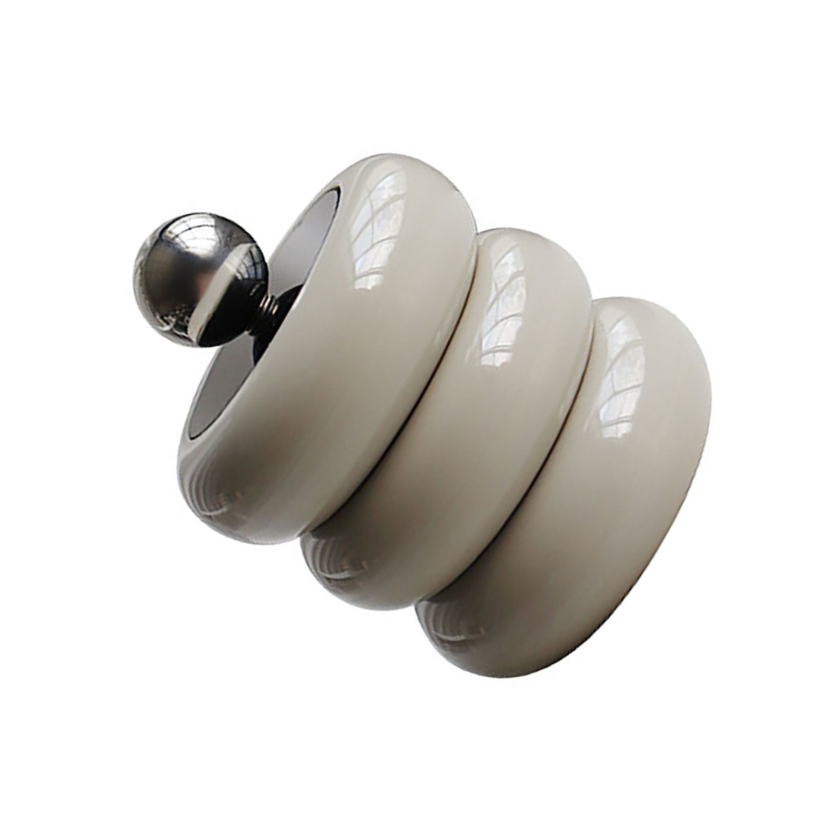 Nordic Style Qtip Holder Dispenser Desktop Dustproof Cotton Swab Storage Container Doughnut Shape Makeup Storage Box with Lid Khaki 3 Layers - Image 4