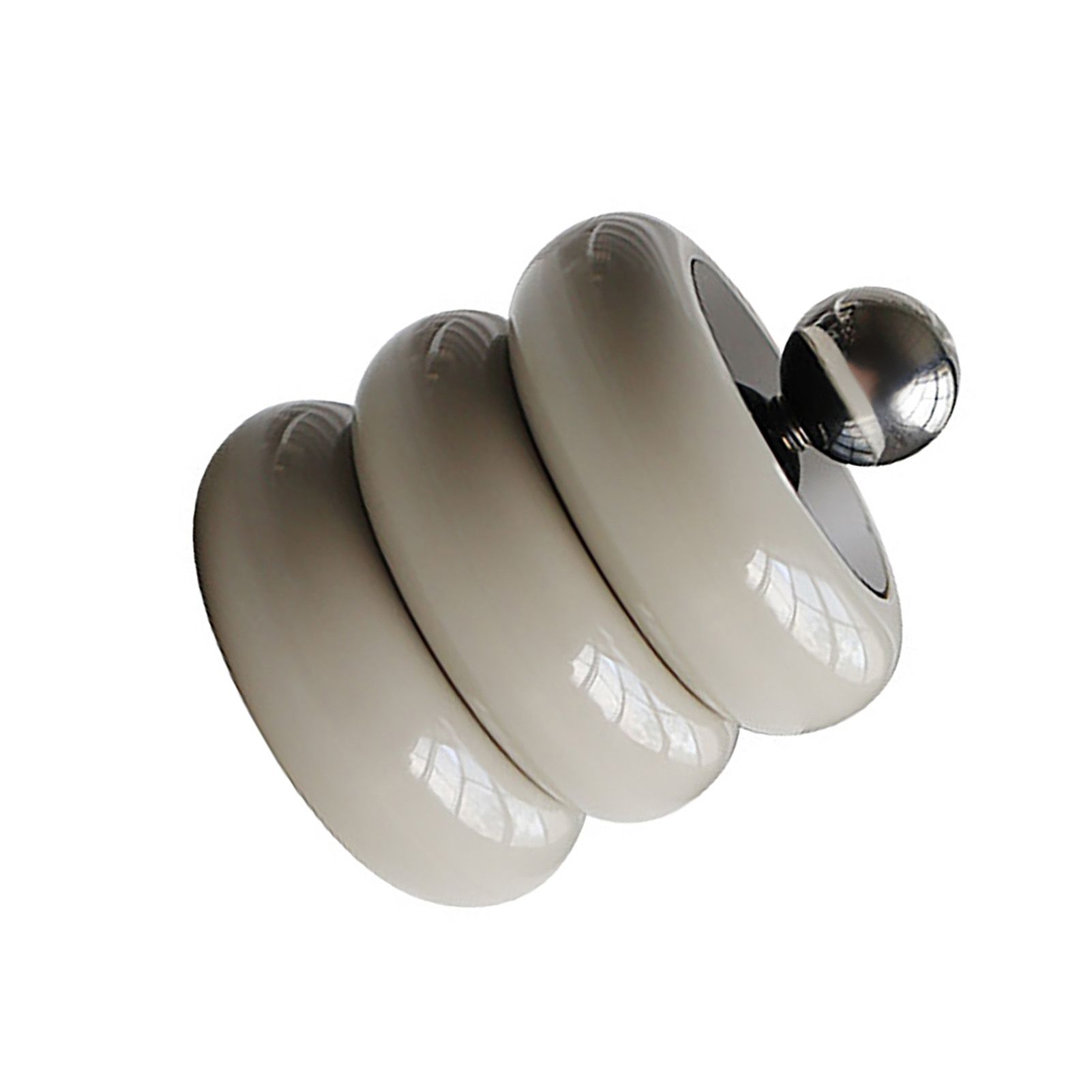 Nordic Style Qtip Holder Dispenser Desktop Dustproof Cotton Swab Storage Container Doughnut Shape Makeup Storage Box with Lid Khaki 3 Layers - Image 5