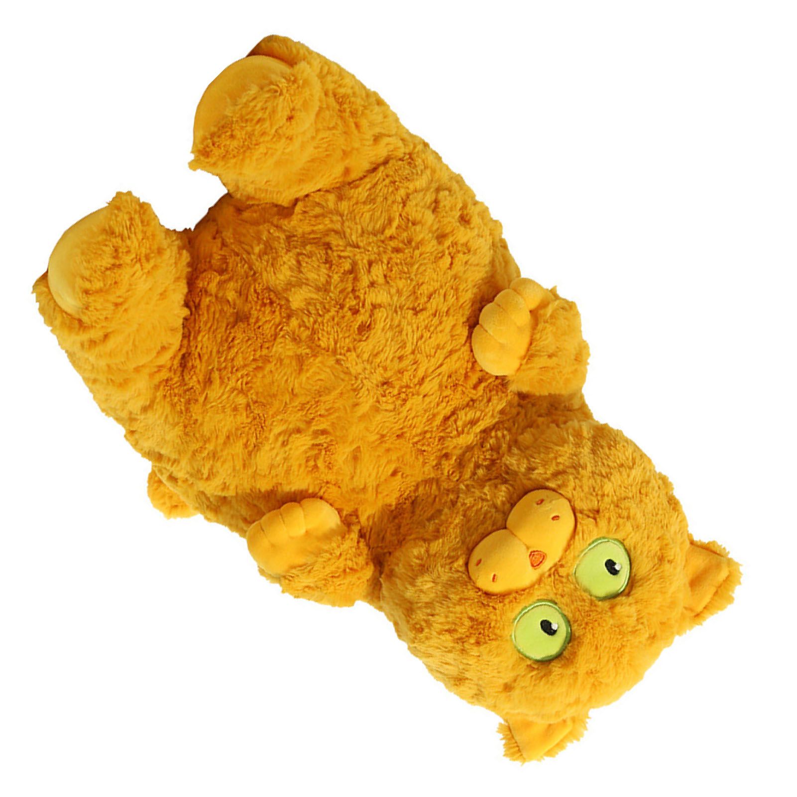 Cat Plush Toy Cute Soft Skin Friendly Fluffy Staring Short Plush Cat Hugging Sleeping Pillow for Home Brown - Image 3