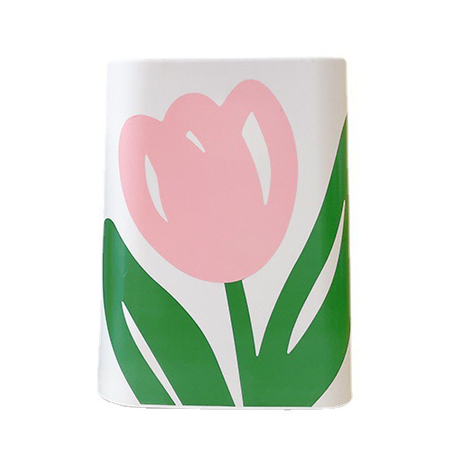 Floral Trash Can Large Mouth Cute Appearance Modern Style Garbage Waste Basket for Kitchen Bathroom Bedroom Square Small Size - Image 2