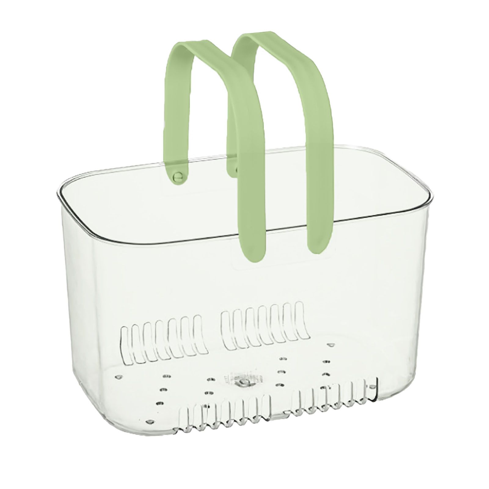 Clear Hand Basket Comfortable Handle Ventilation Holes Easy Access Versatile Fruit Storage Basket for Camping Green - Image 1