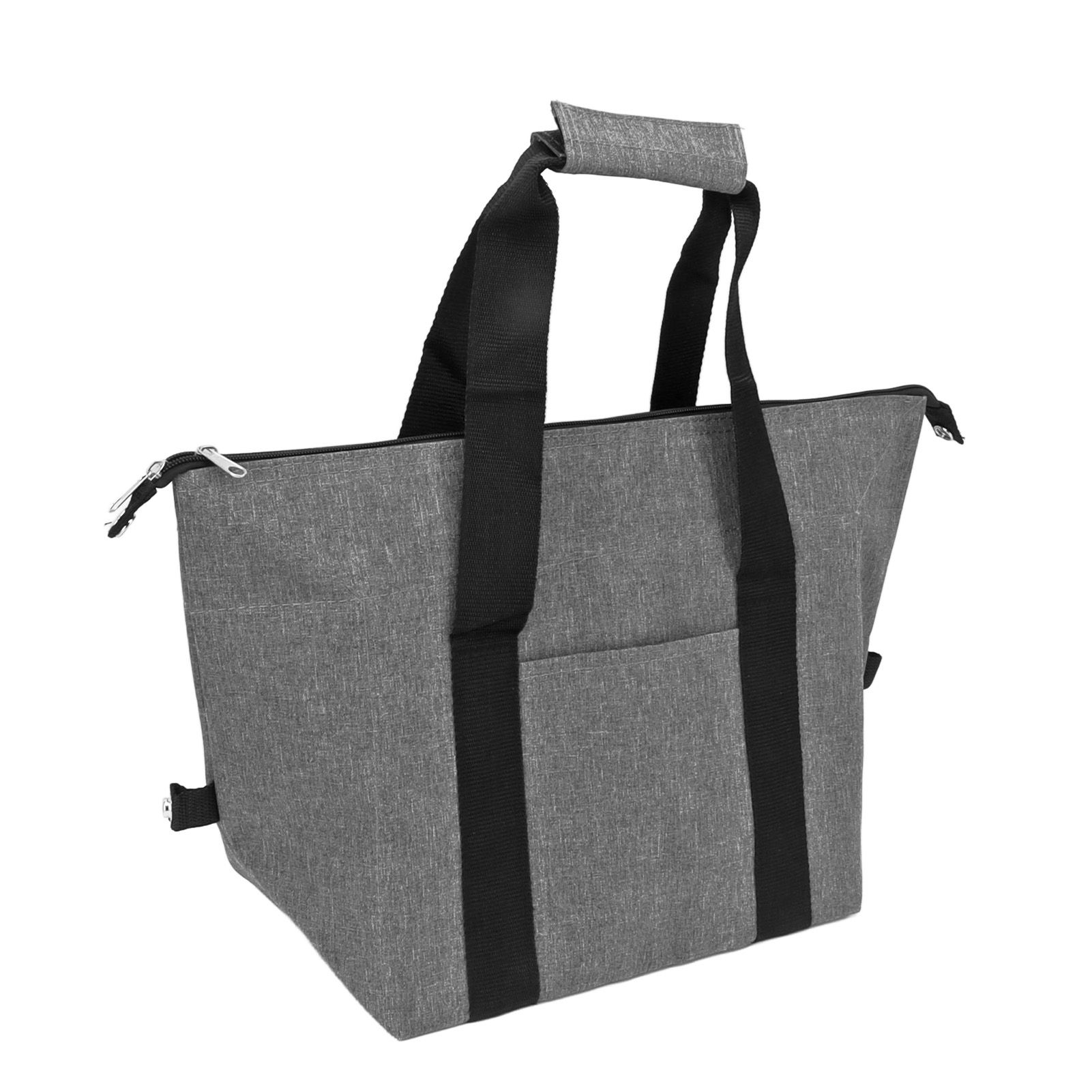 Camping Cooler Bag Leakproof Foldable Fresh Picnic Thermal Insulation Bag for Travel Work School Grey Small Size 10L - Image 3