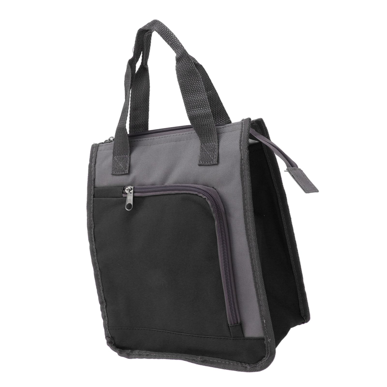 Insulated Refrigerated Bag Widened Handle Insulated Reusable Grocery Bag for Work Travel Hiking Food Delivery Black - Image 7