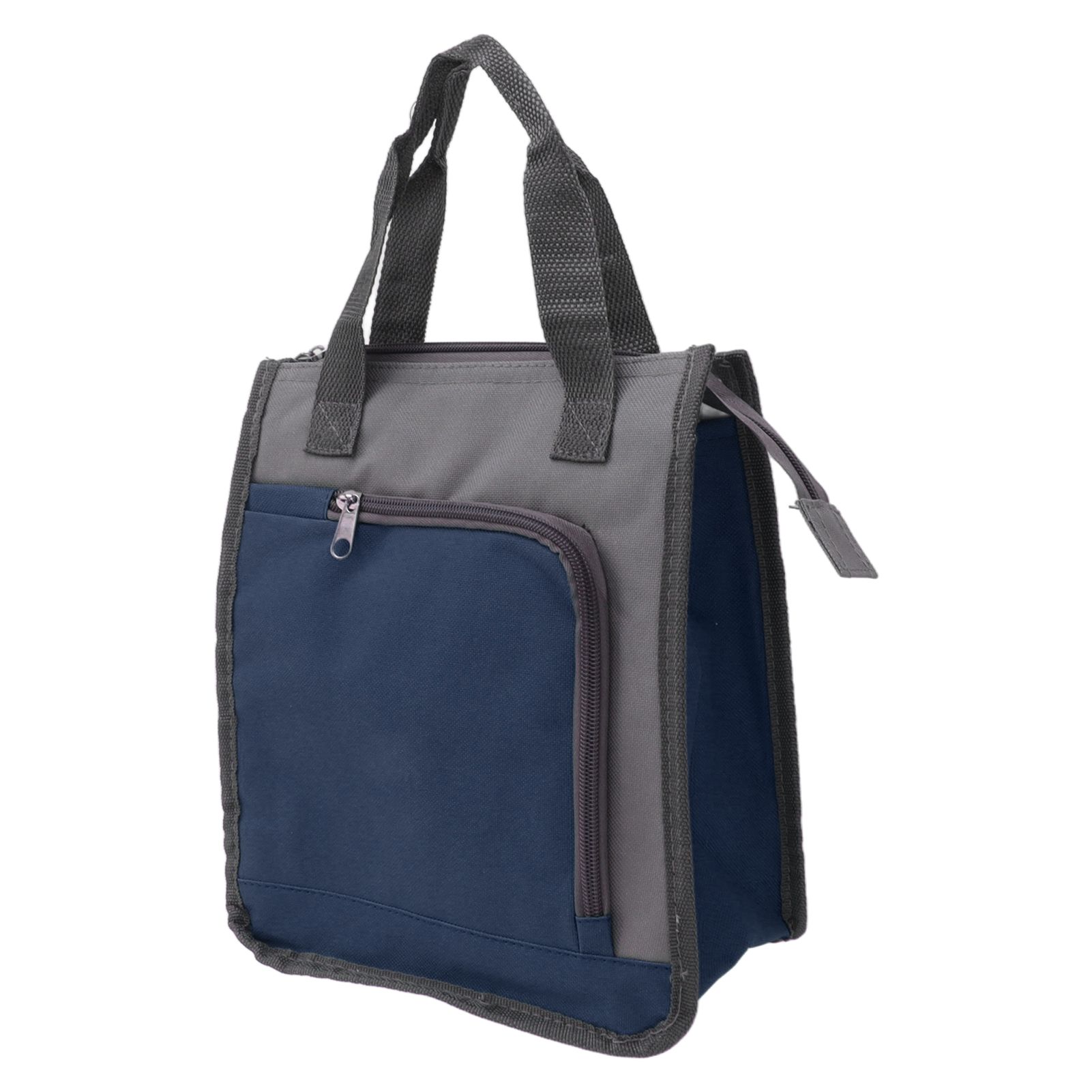 Insulated Refrigerated Bag Widened Handle Insulated Reusable Grocery Bag for Work Travel Hiking Food Delivery Dark Blue - Image 3