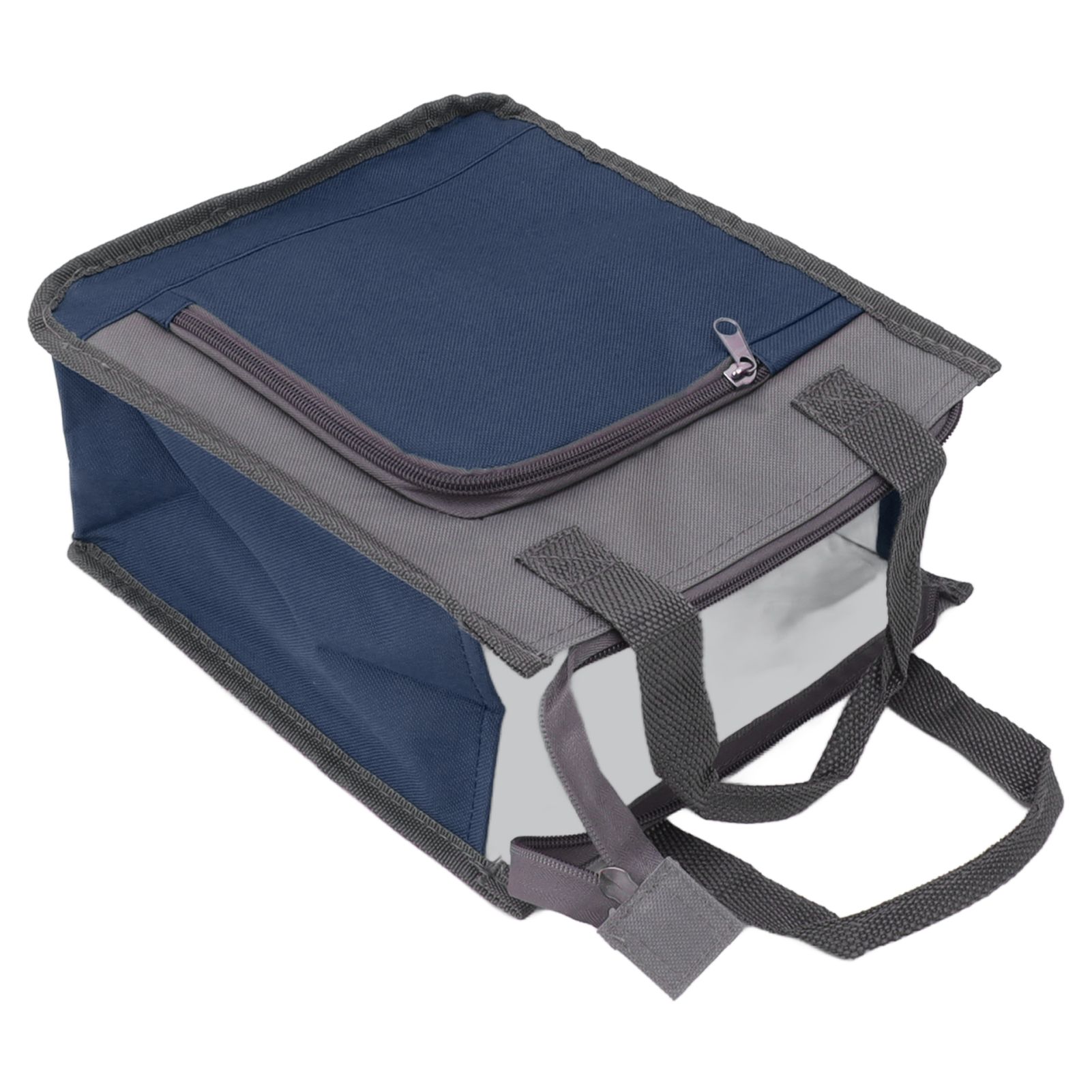 Insulated Refrigerated Bag Widened Handle Insulated Reusable Grocery Bag for Work Travel Hiking Food Delivery Dark Blue - Image 6