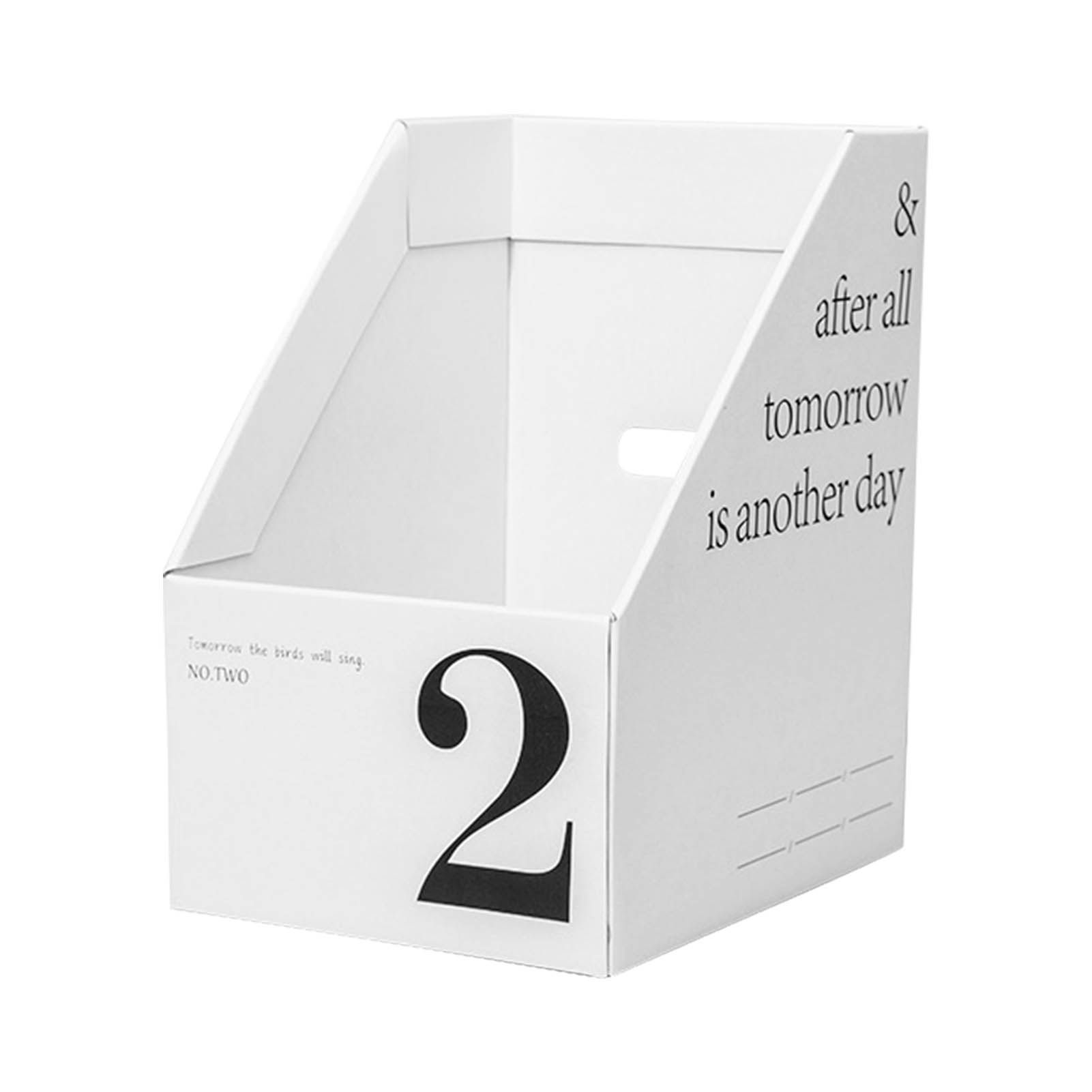 Vertical File Folder Bin Paper Number Marking Slim Desk Storage Organizer for Books Notebooks Magazines Envelopes 2 - Image 1
