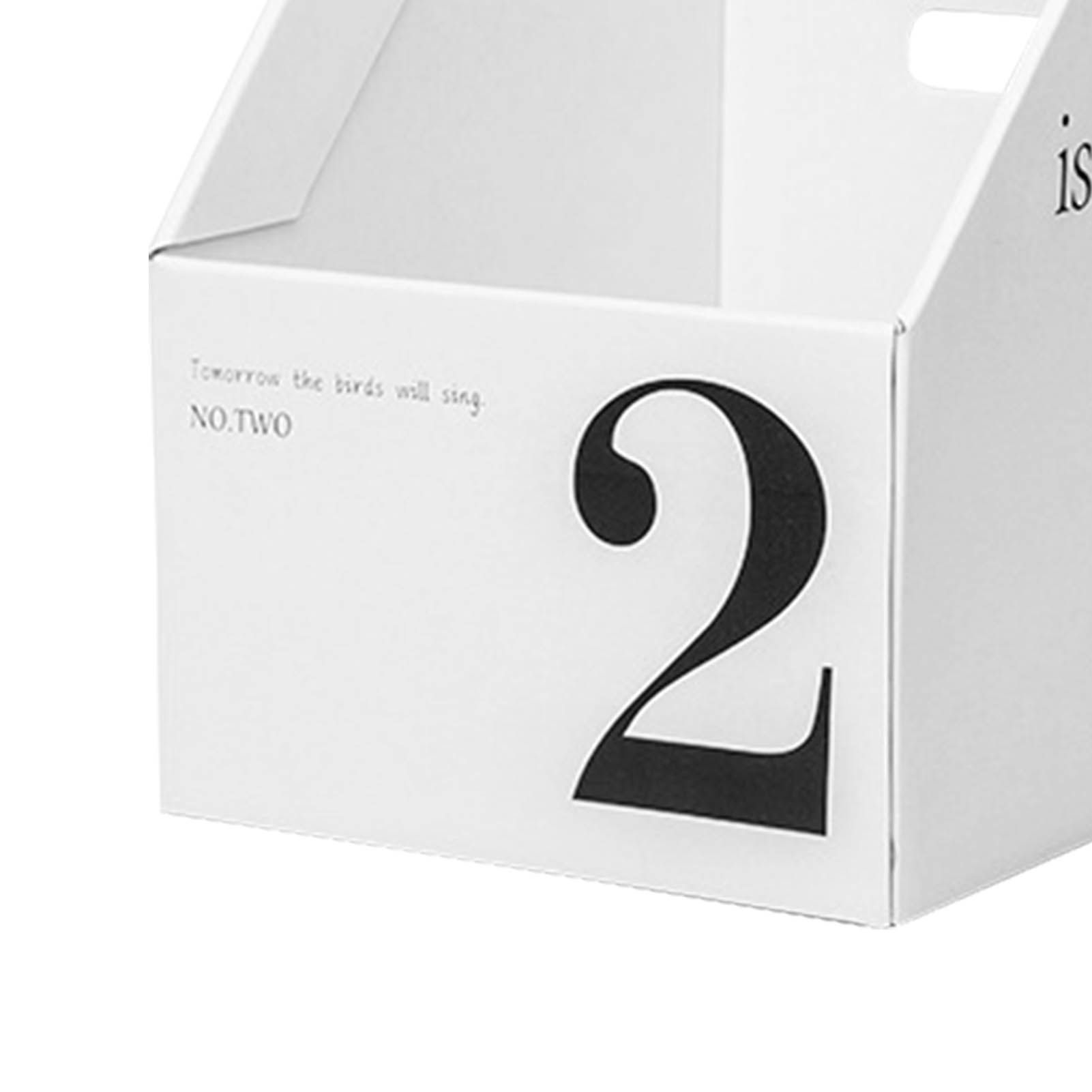 Vertical File Folder Bin Paper Number Marking Slim Desk Storage Organizer for Books Notebooks Magazines Envelopes 2 - Image 8