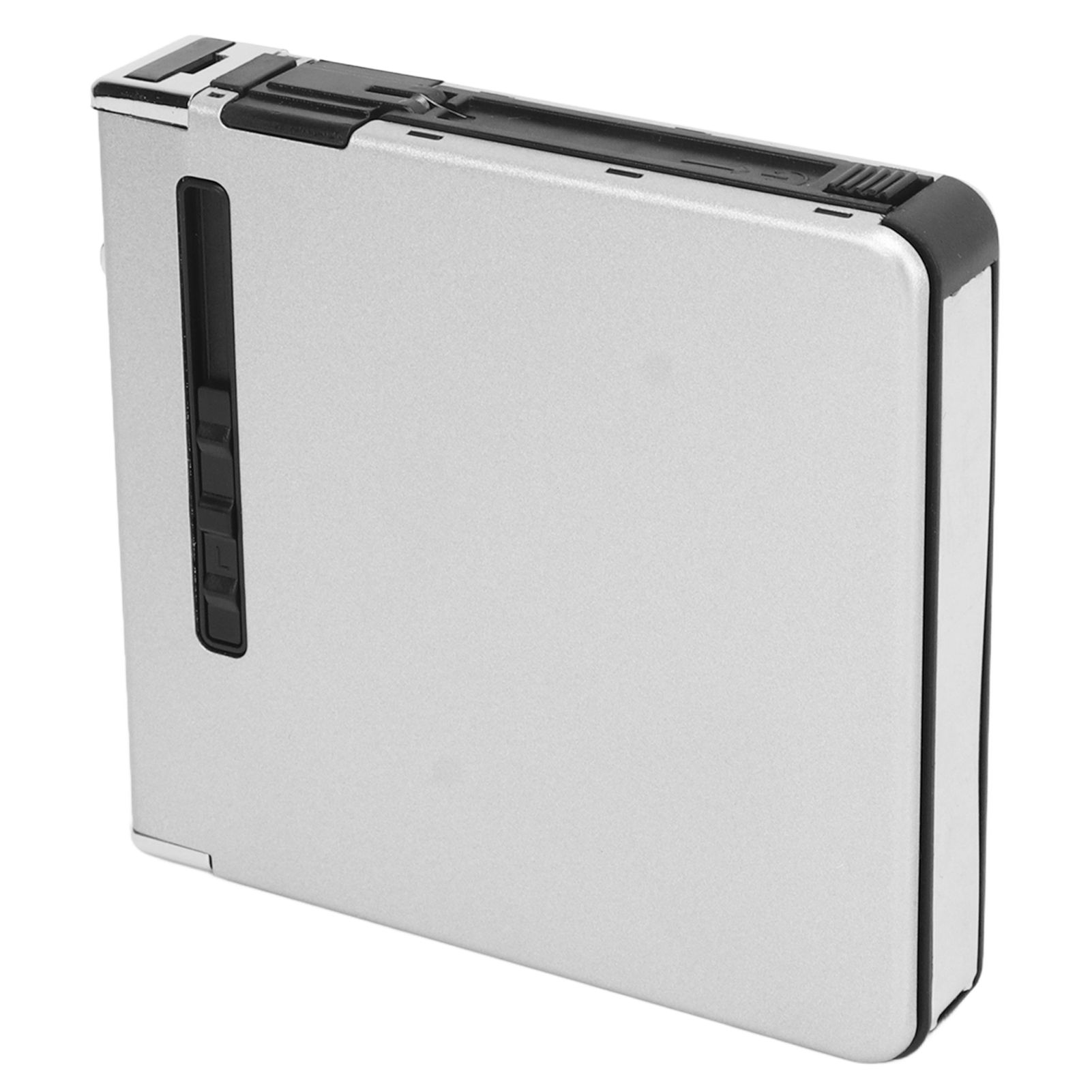 20 Regular Cigarettes Case Box USB Rechargeable Cigarette Case with Lighter for Men Women Ideal Gift for Smoker Silver Matte - Image 3