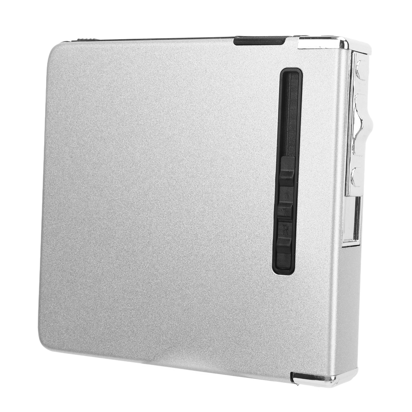 20 Regular Cigarettes Case Box USB Rechargeable Cigarette Case with Lighter for Men Women Ideal Gift for Smoker Silver Matte - Image 8
