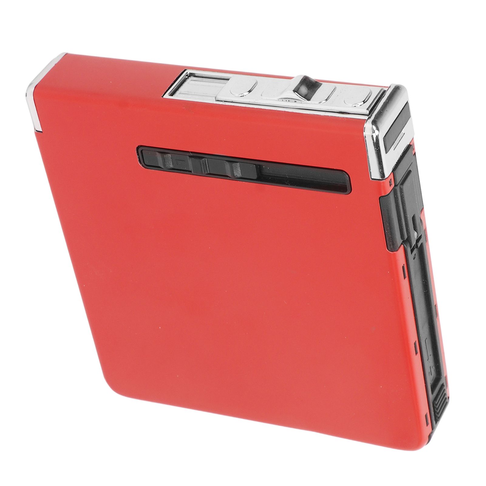 20 Regular Cigarettes Case Box USB Rechargeable Cigarette Case with Lighter for Men Women Ideal Gift for Smoker Red - Image 2