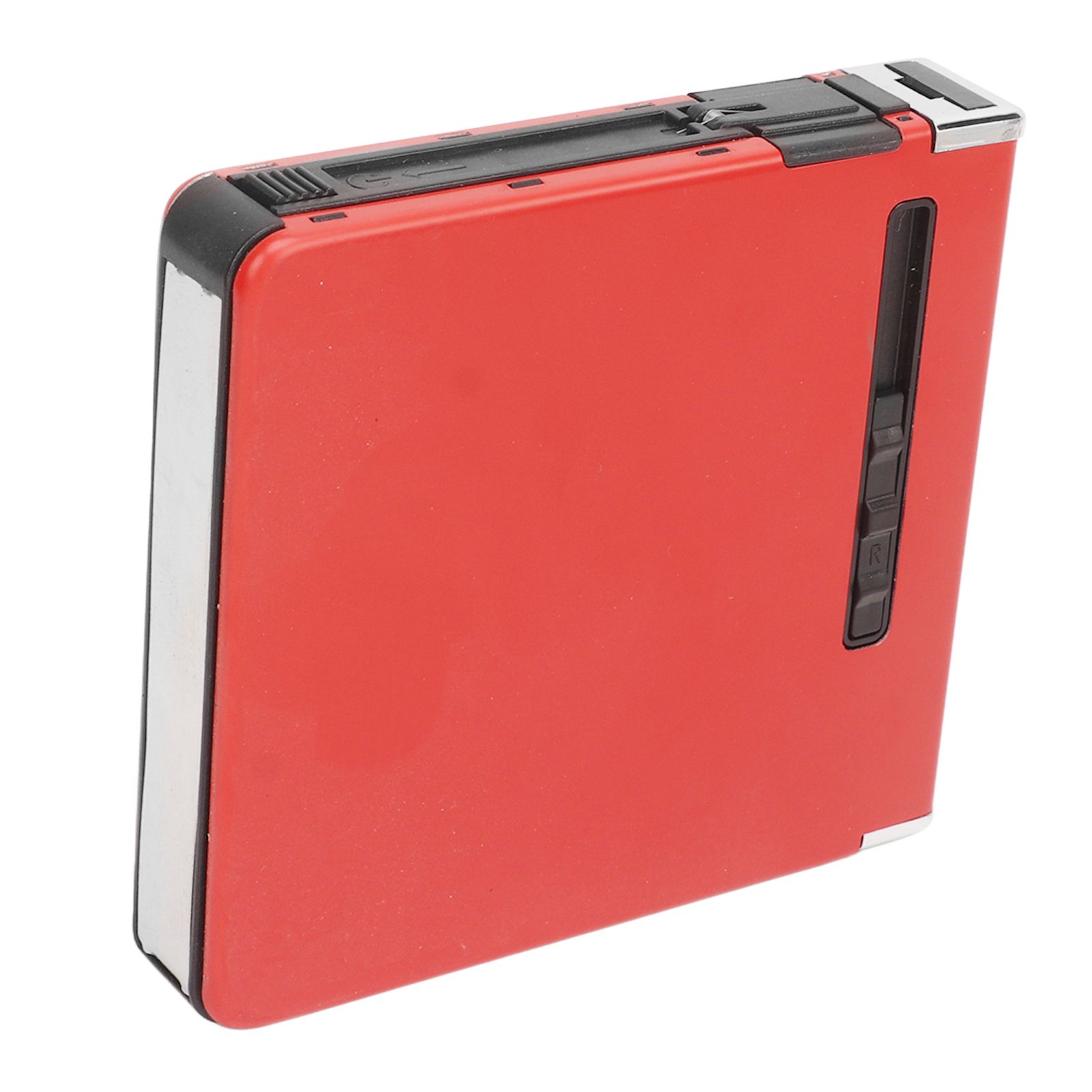 20 Regular Cigarettes Case Box USB Rechargeable Cigarette Case with Lighter for Men Women Ideal Gift for Smoker Red - Image 3