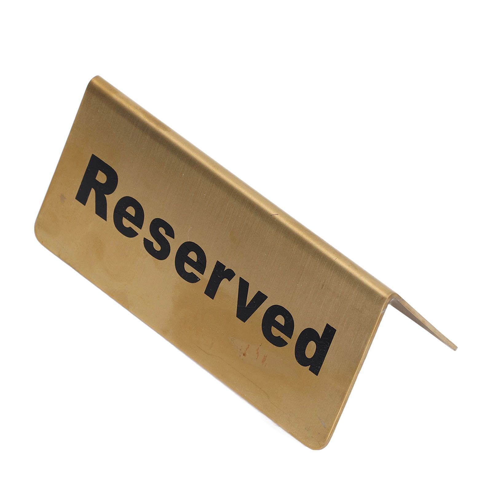 Metal Table Top Sign Strong Stainless Steel Double Sided Space Saving Gold Tabletop Sign for Party Wedding Hotel Reserved - Image 2