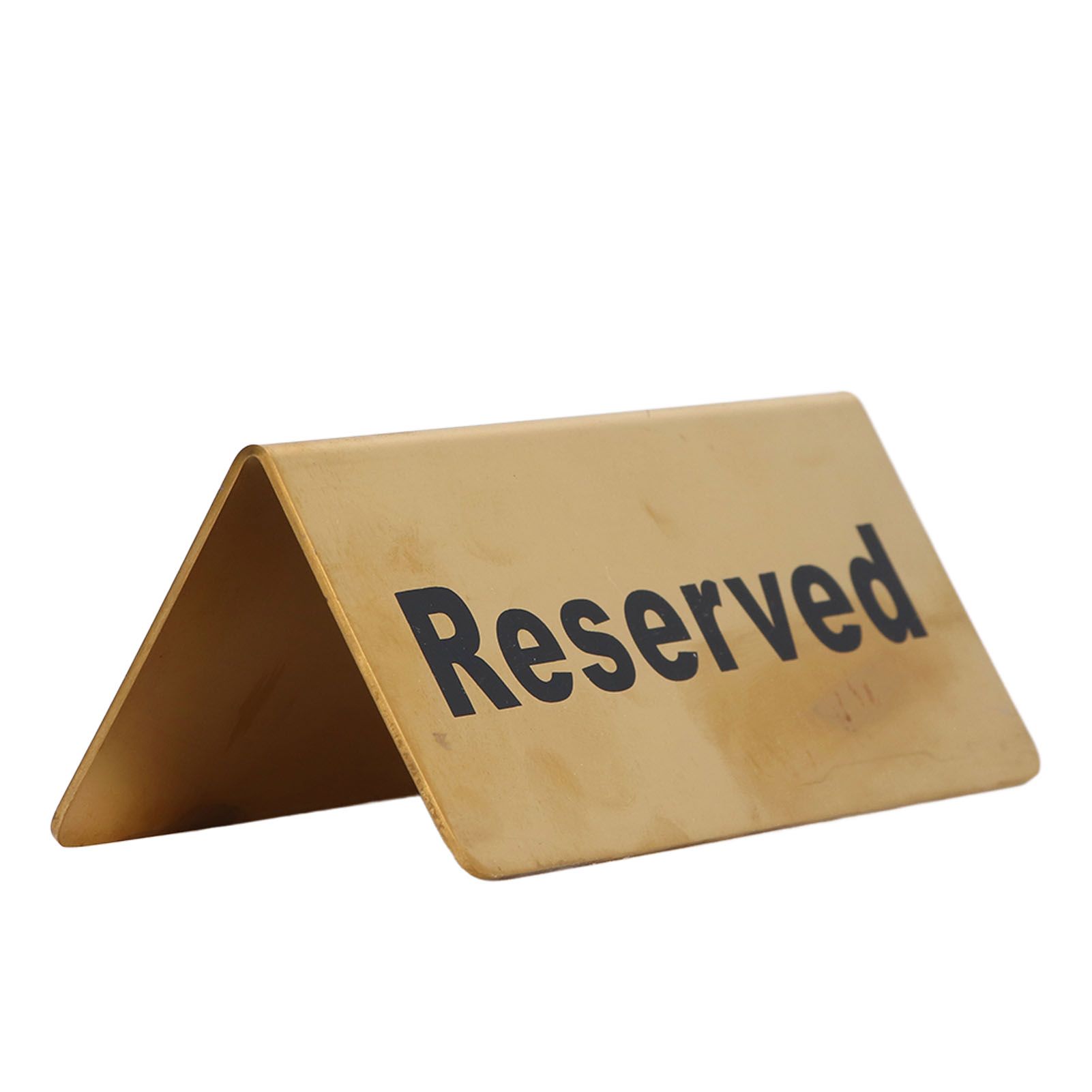 Metal Table Top Sign Strong Stainless Steel Double Sided Space Saving Gold Tabletop Sign for Party Wedding Hotel Reserved - Image 4