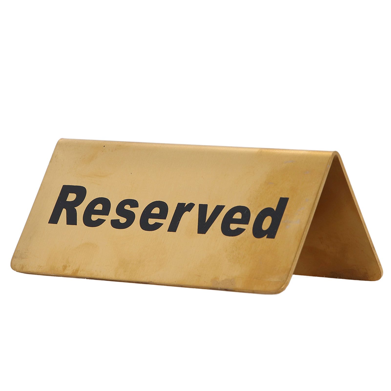 Metal Table Top Sign Strong Stainless Steel Double Sided Space Saving Gold Tabletop Sign for Party Wedding Hotel Reserved - Image 6
