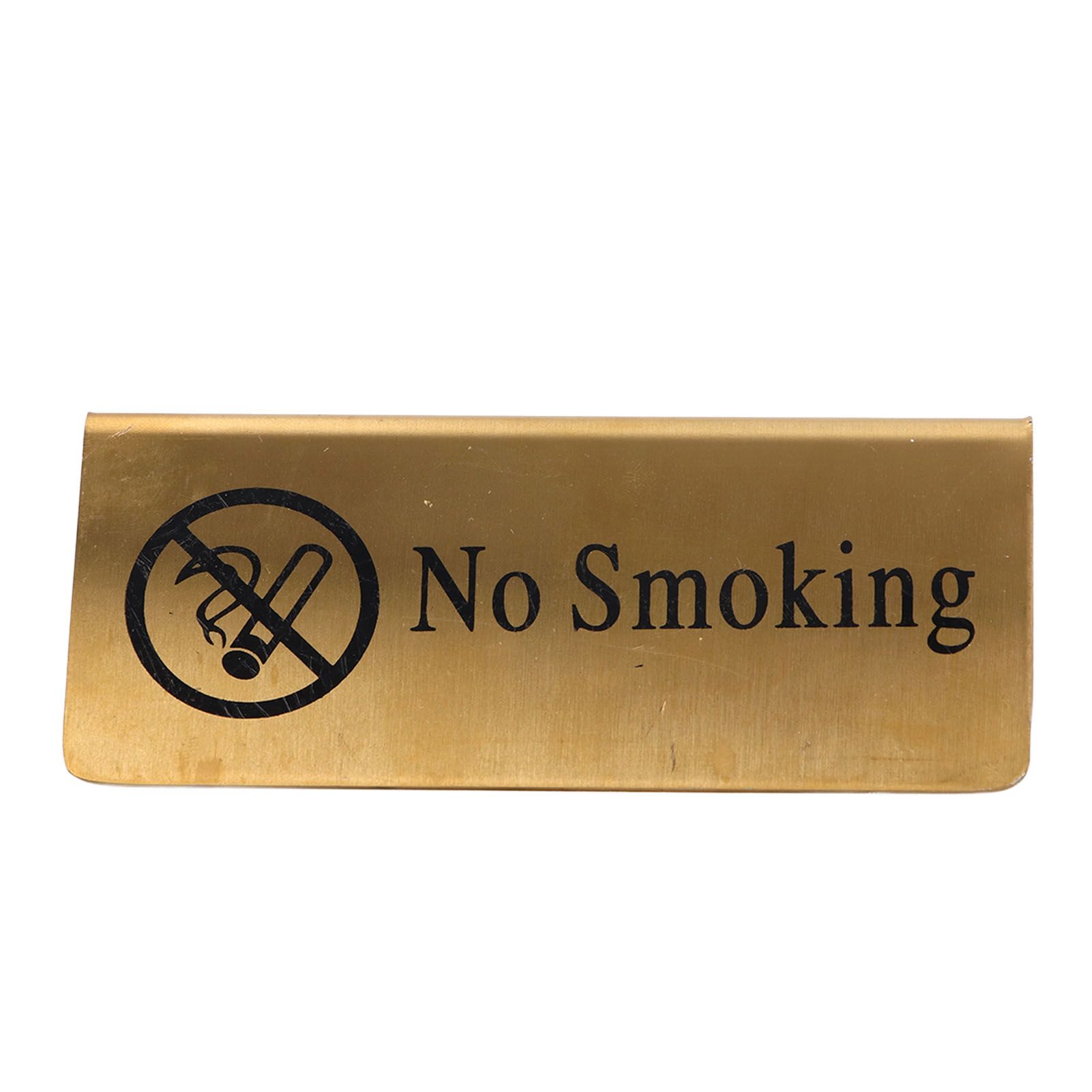 Metal Table Top Sign Strong Stainless Steel Double Sided Space Saving Gold Tabletop Sign for Party Wedding Hotel No Smoking - Image 5