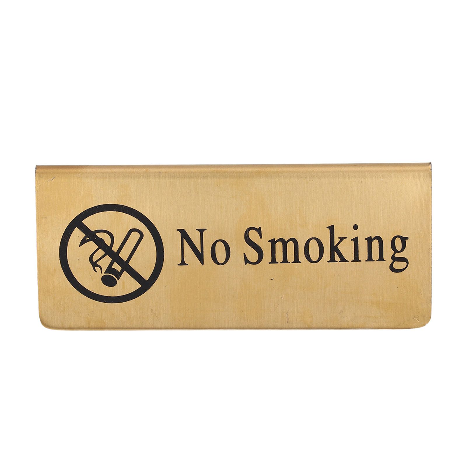 Metal Table Top Sign Strong Stainless Steel Double Sided Space Saving Gold Tabletop Sign for Party Wedding Hotel No Smoking - Image 6