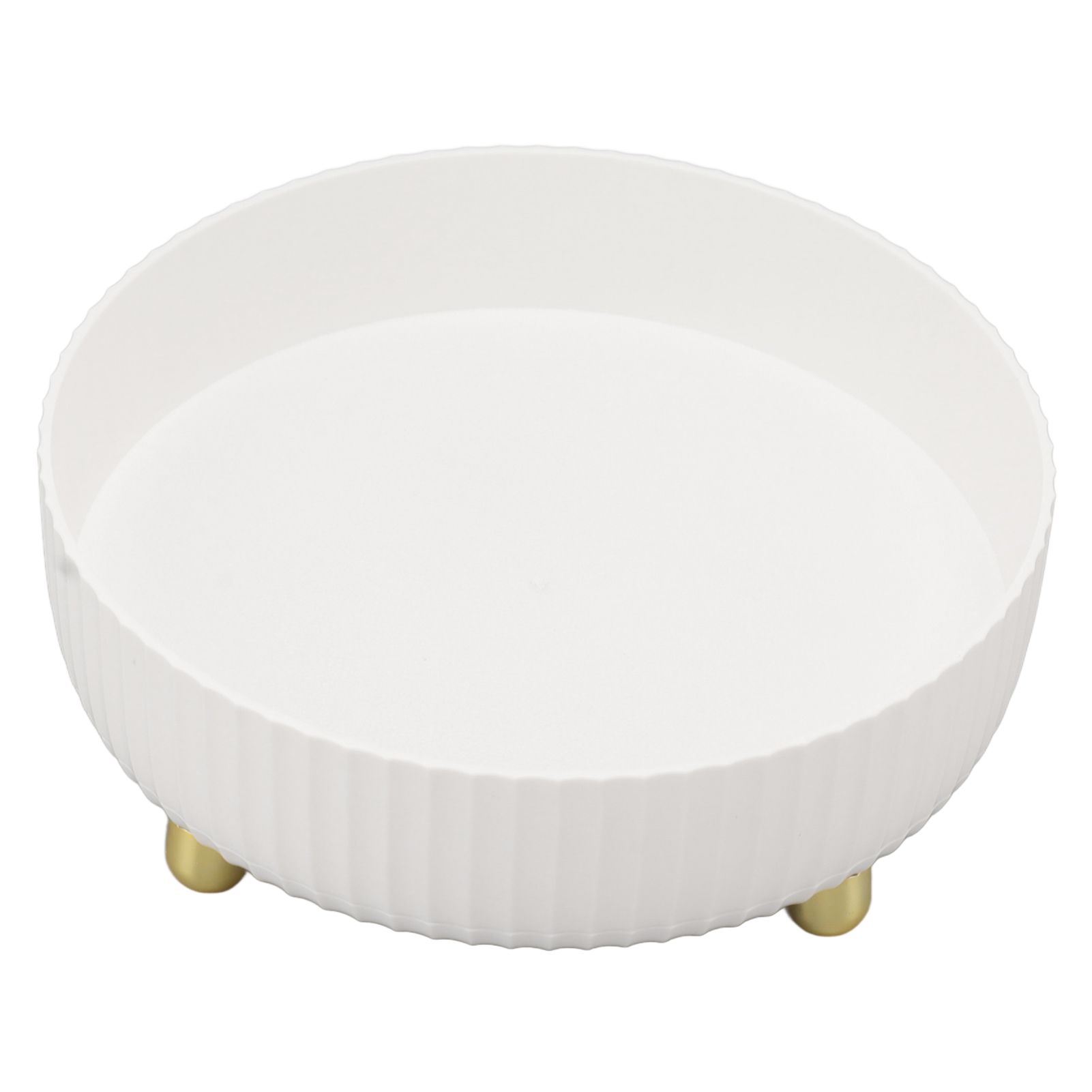 360 Degree Rotating Storage Rack Organizer Round Cosmetic Spice Rack Turntable for Kitchen Cabinet Pantry Small White - Image 5